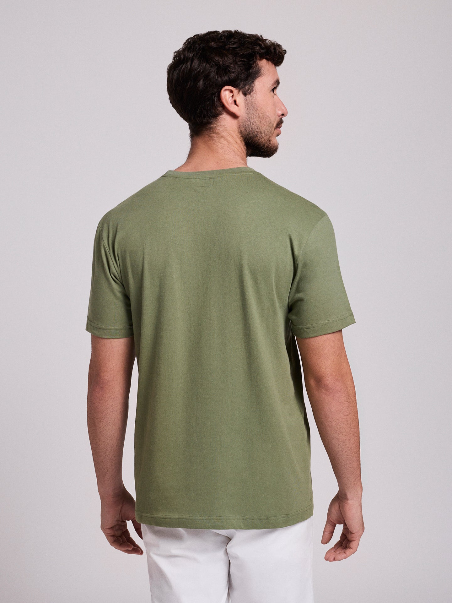 GREEN COTTON T-SHIRT SHORT SLEEVE REGULAR FIT MR. BLUE