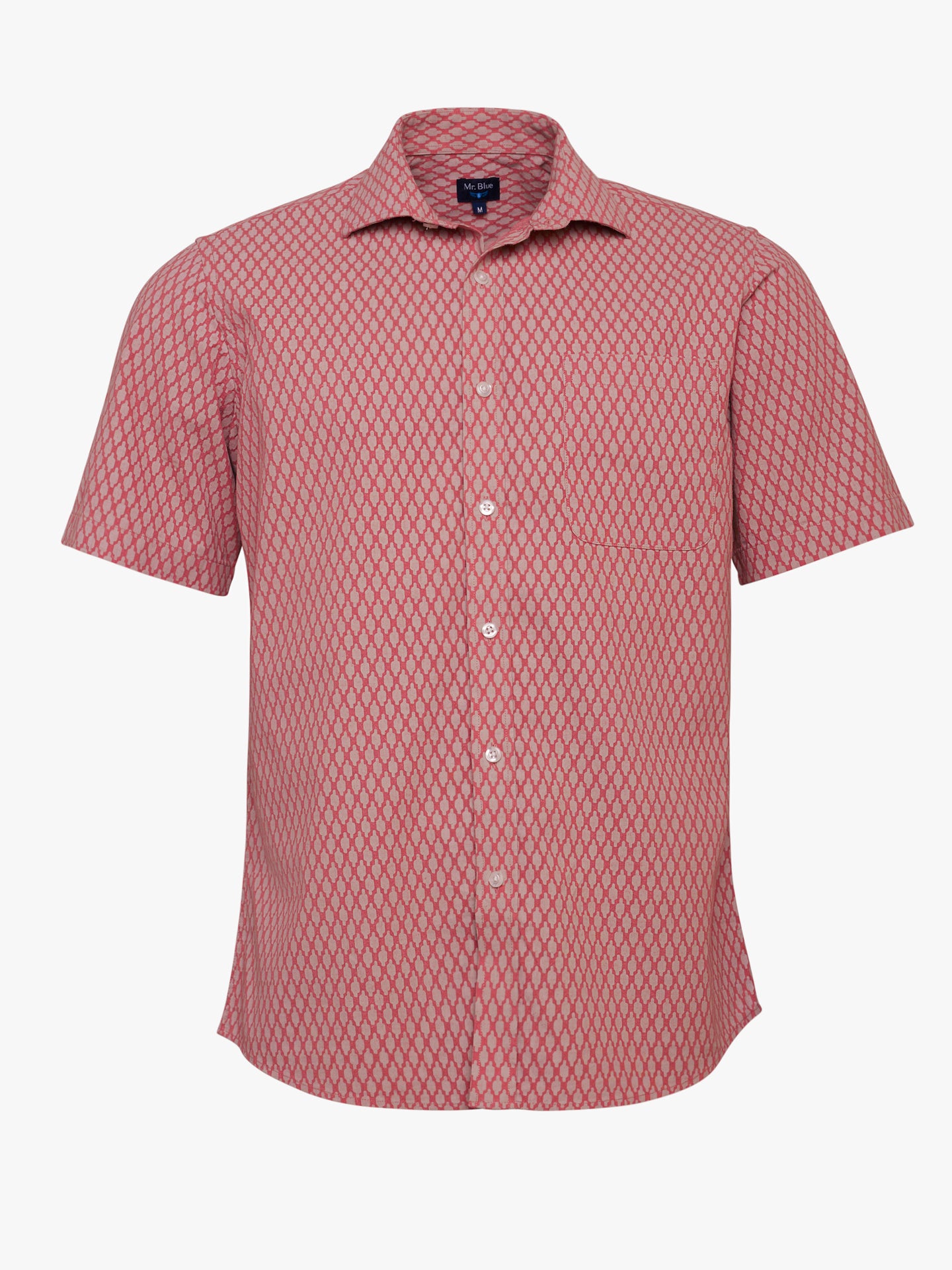 Mr. Blue Pink Linen Regular Fit Shirt