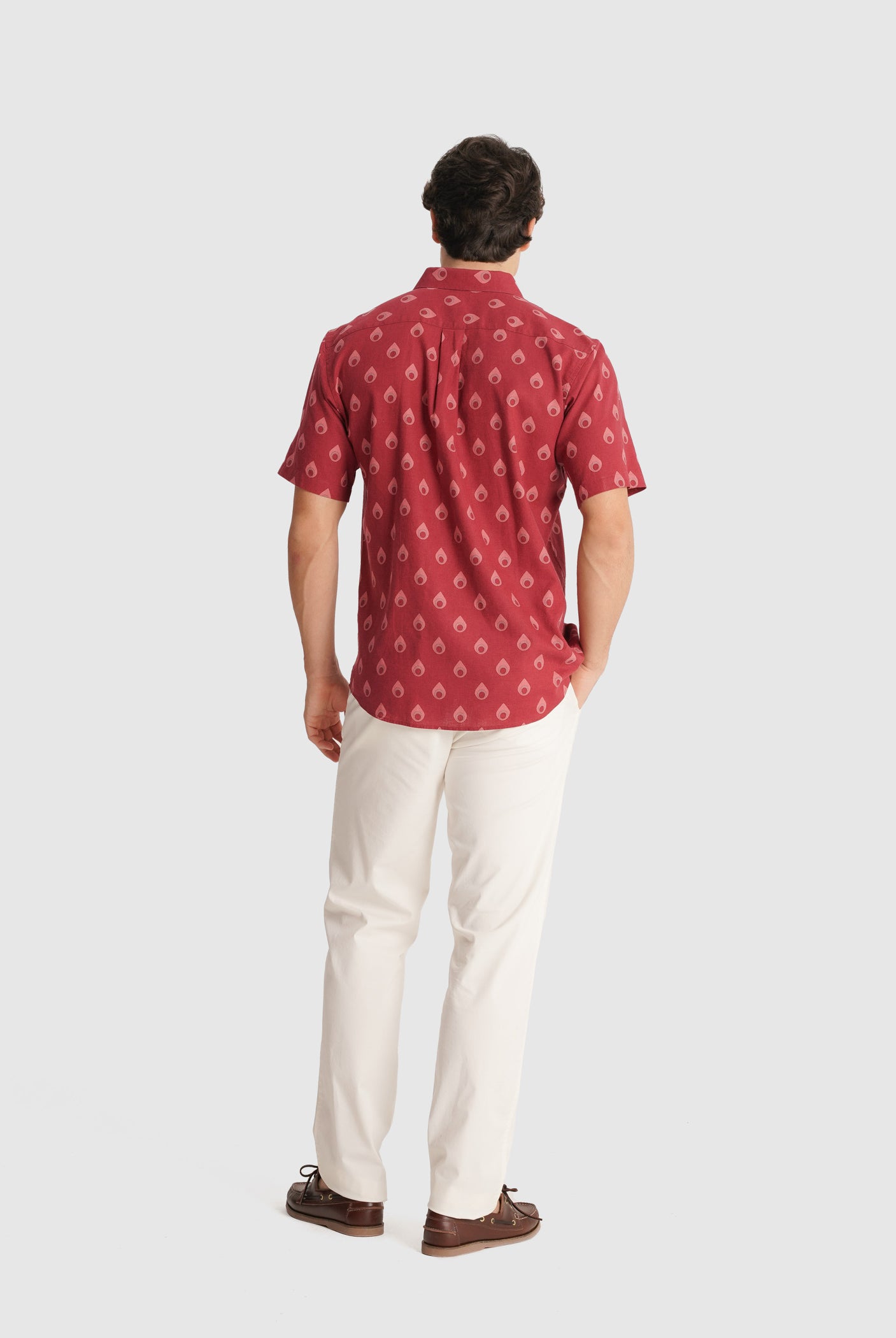 CAMISA CRUDA MANGA CORTA REGULAR FIT MR. AZUL