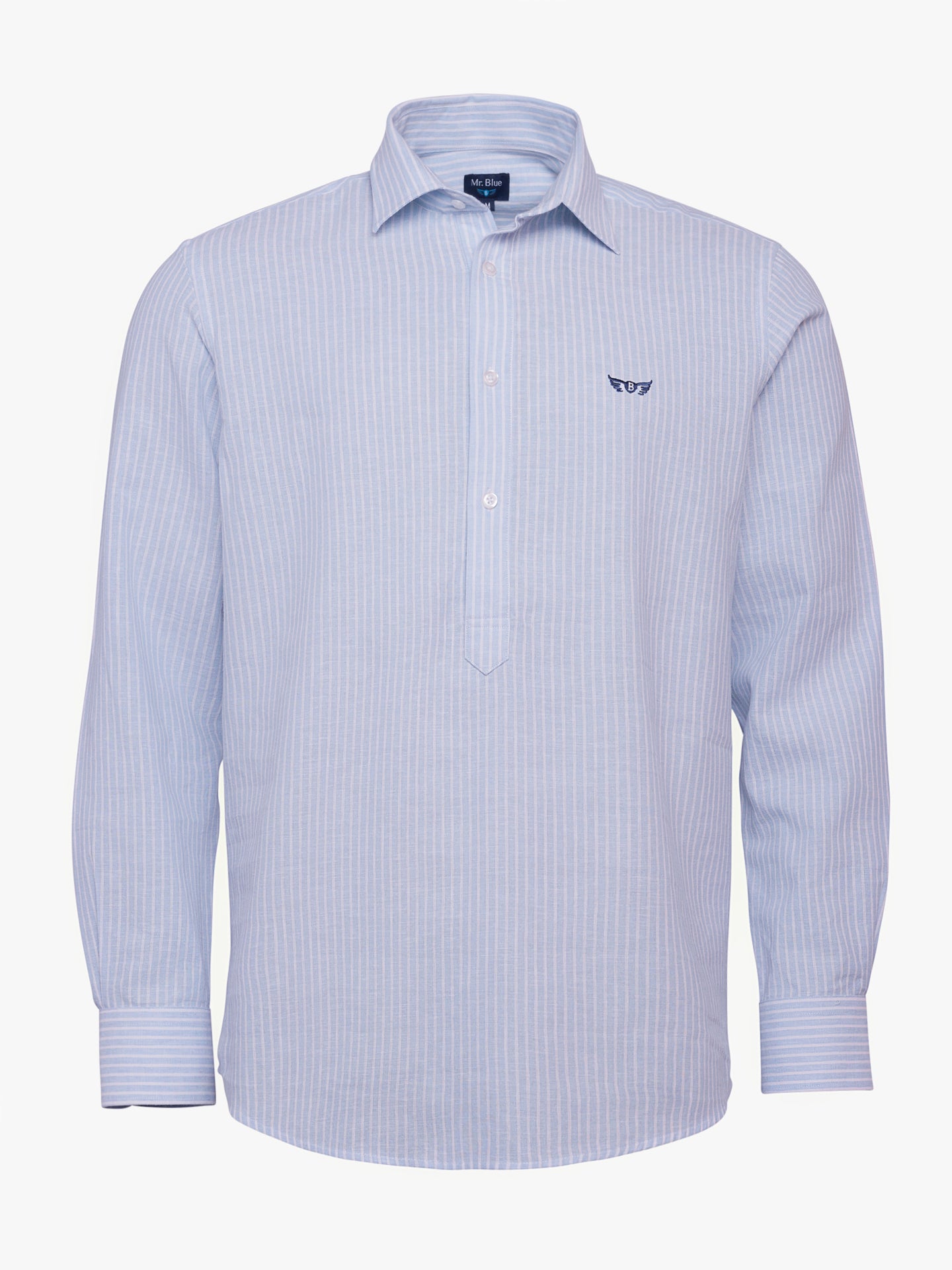 Regular Fit Blue Linen Shirt Mr. Blue