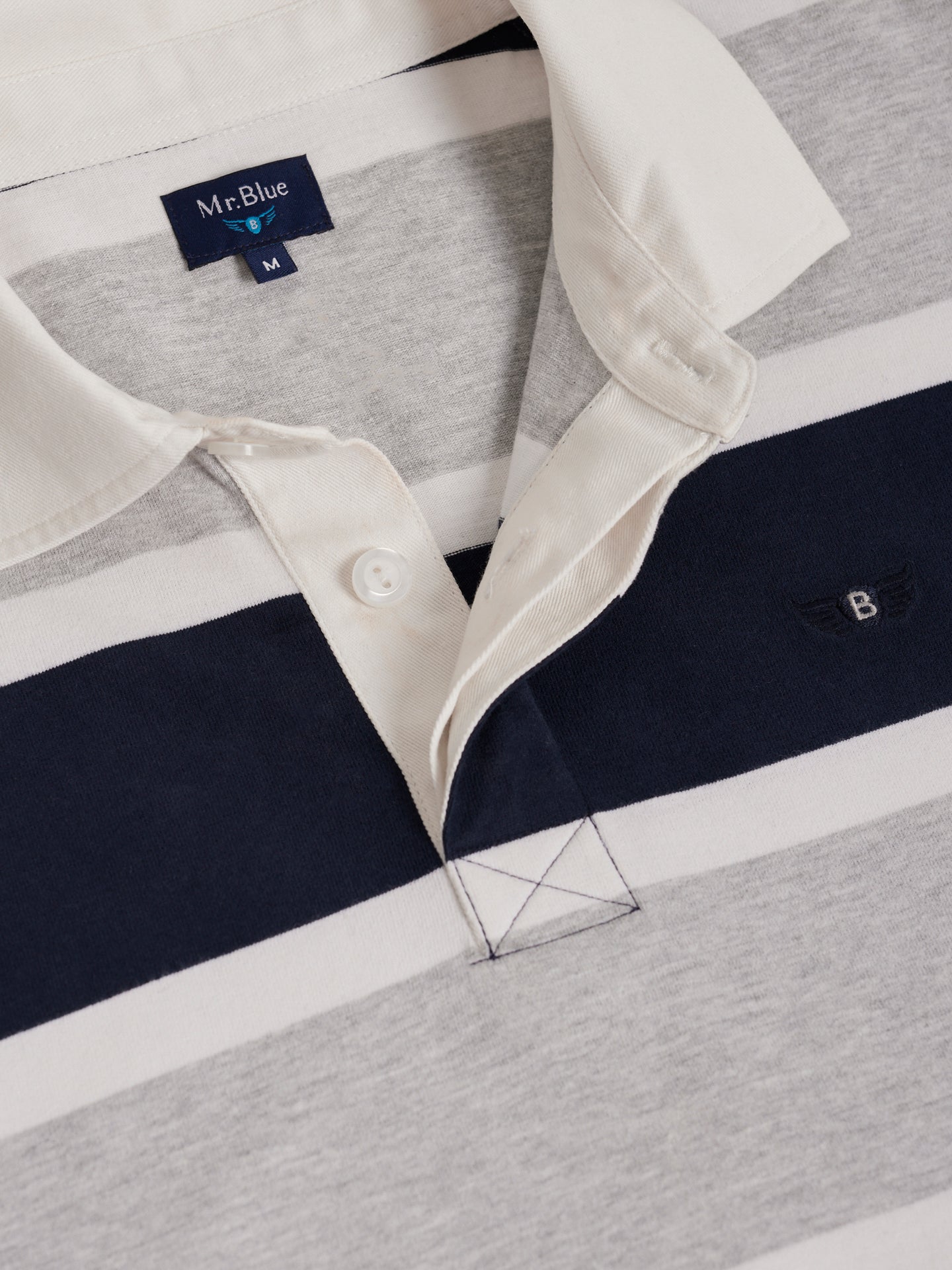 GRAY RUGBY LONG SLEEVE REGULAR FIT MR. BLUE