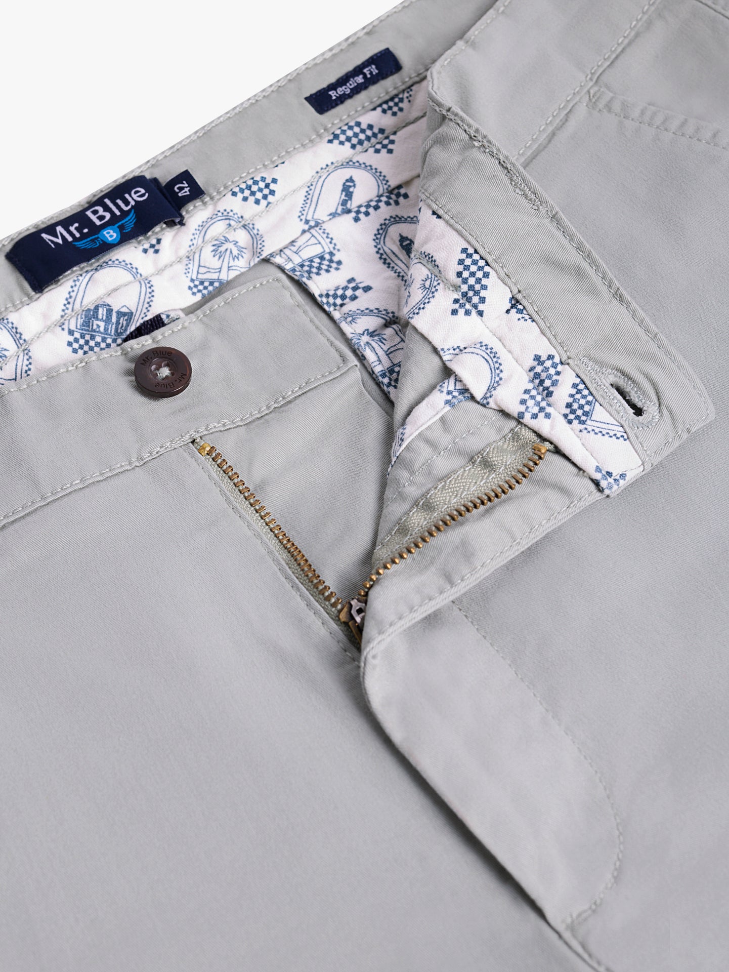 GREEN COTTON BERMUDA REGULAR FIT MR. BLUE