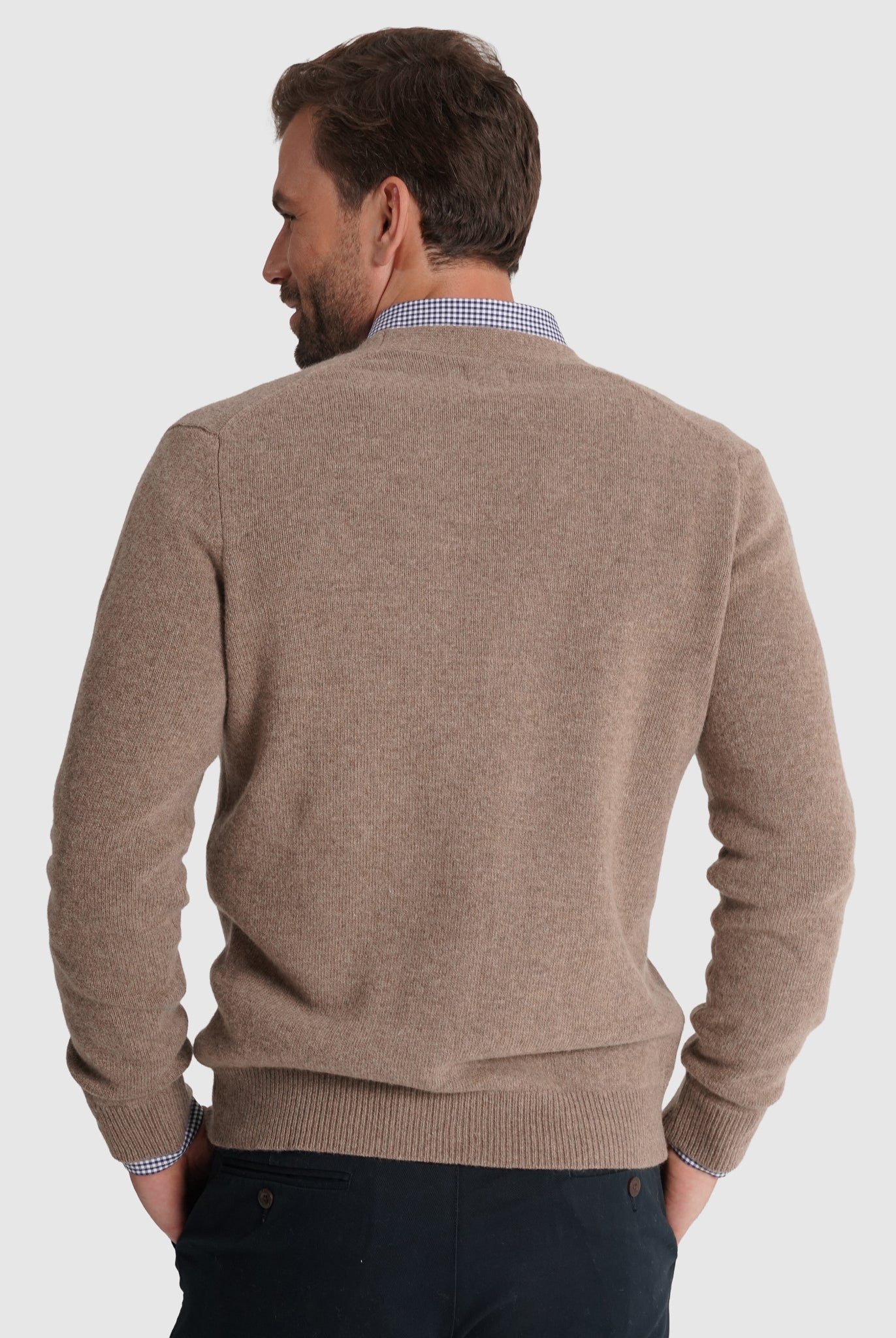 Pullover Lã Bege Manga Comprida Regular Fit Mr. Blue