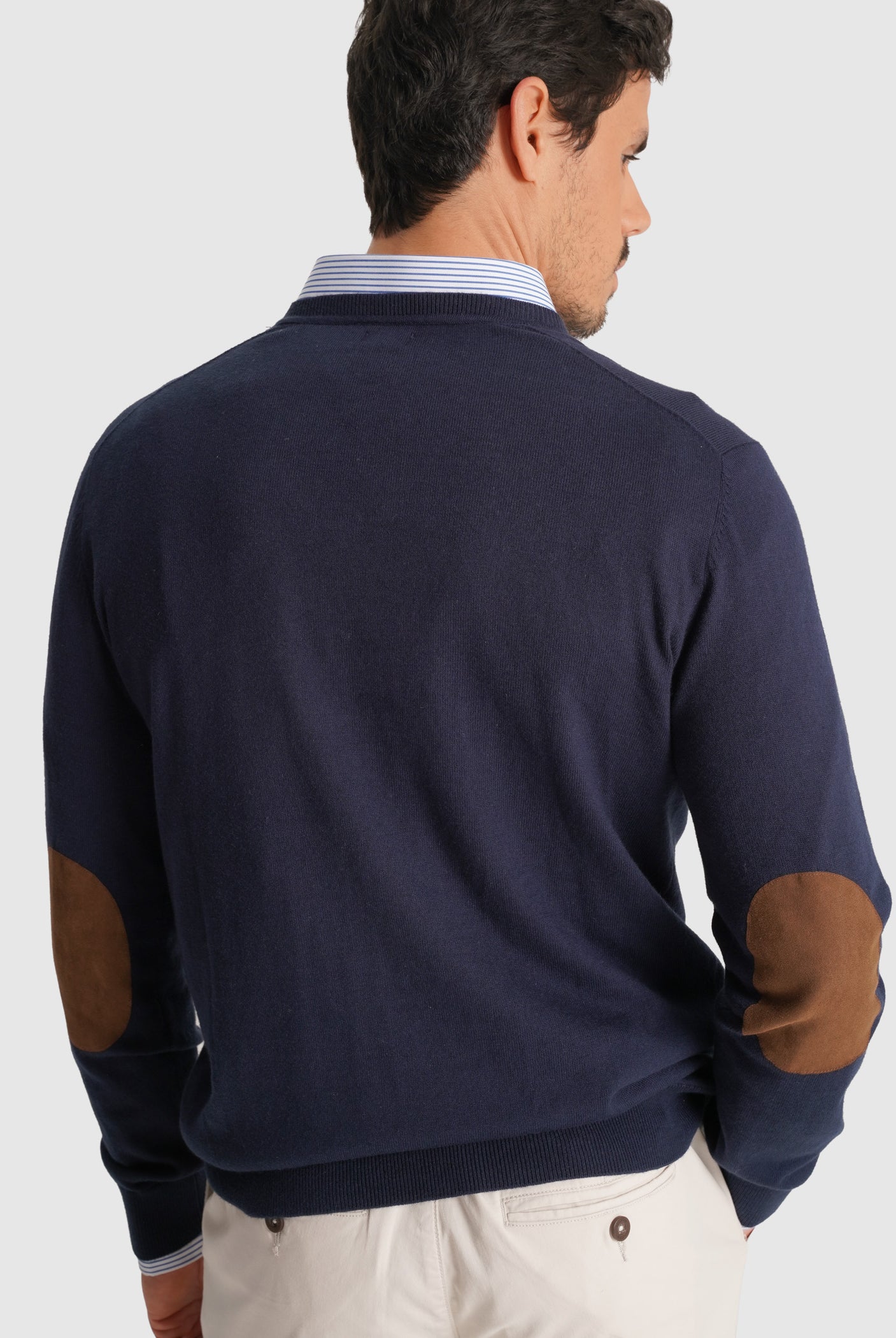 JERSEY AZUL CON CODERAS MR REGULAR FIT. AZUL