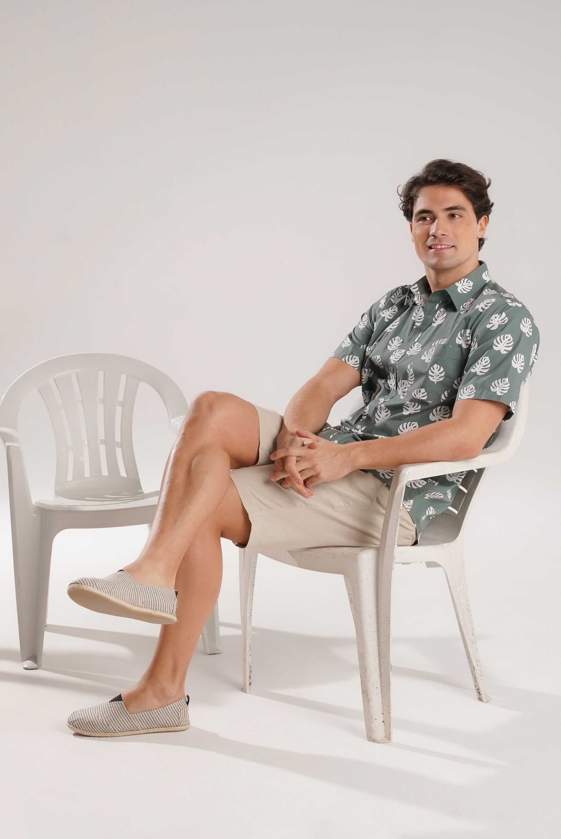 CAMISA VERDE MANGA CORTA REGULAR FIT MR. AZUL