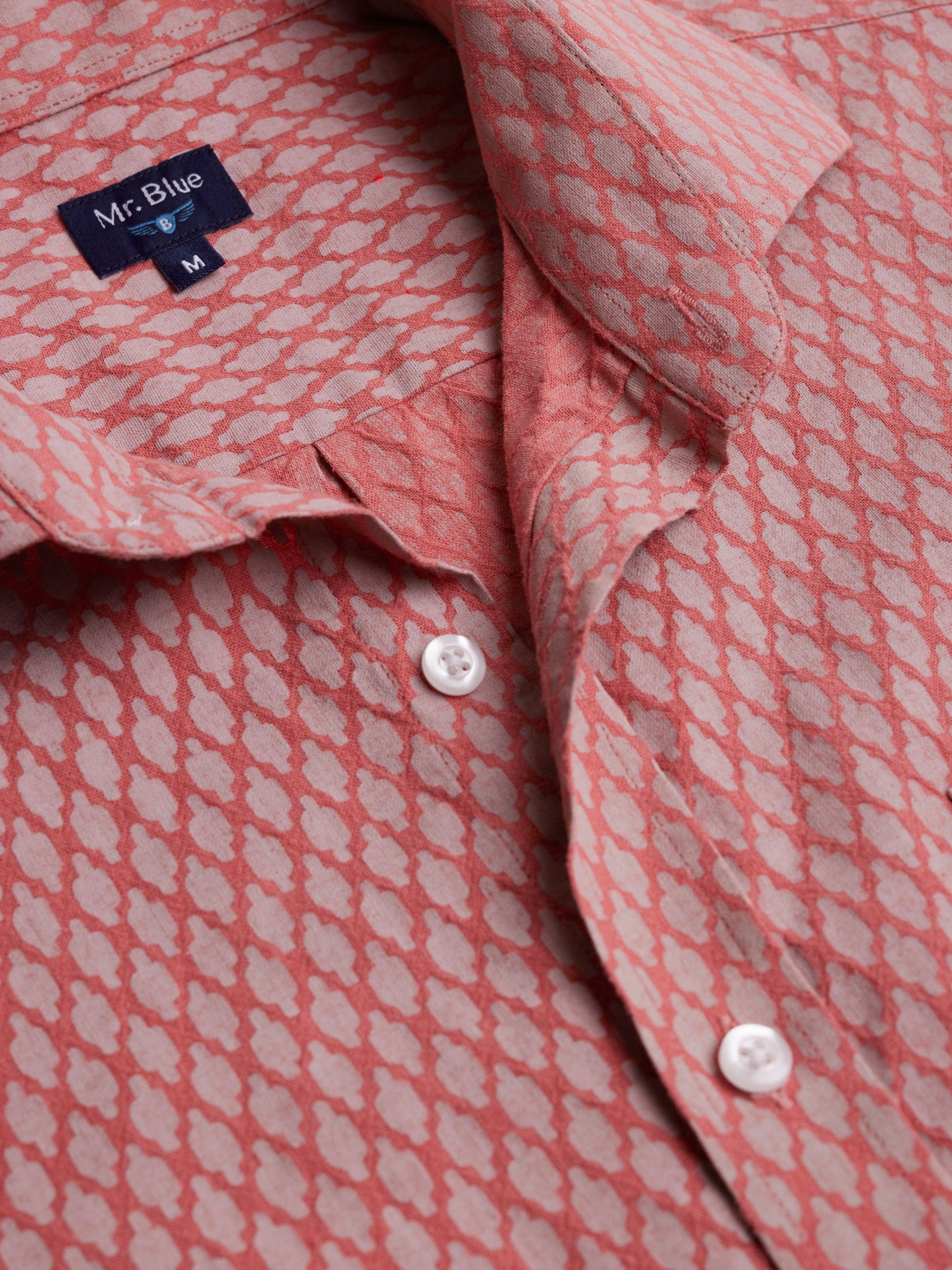 Mr. Blue Pink Linen Regular Fit Shirt
