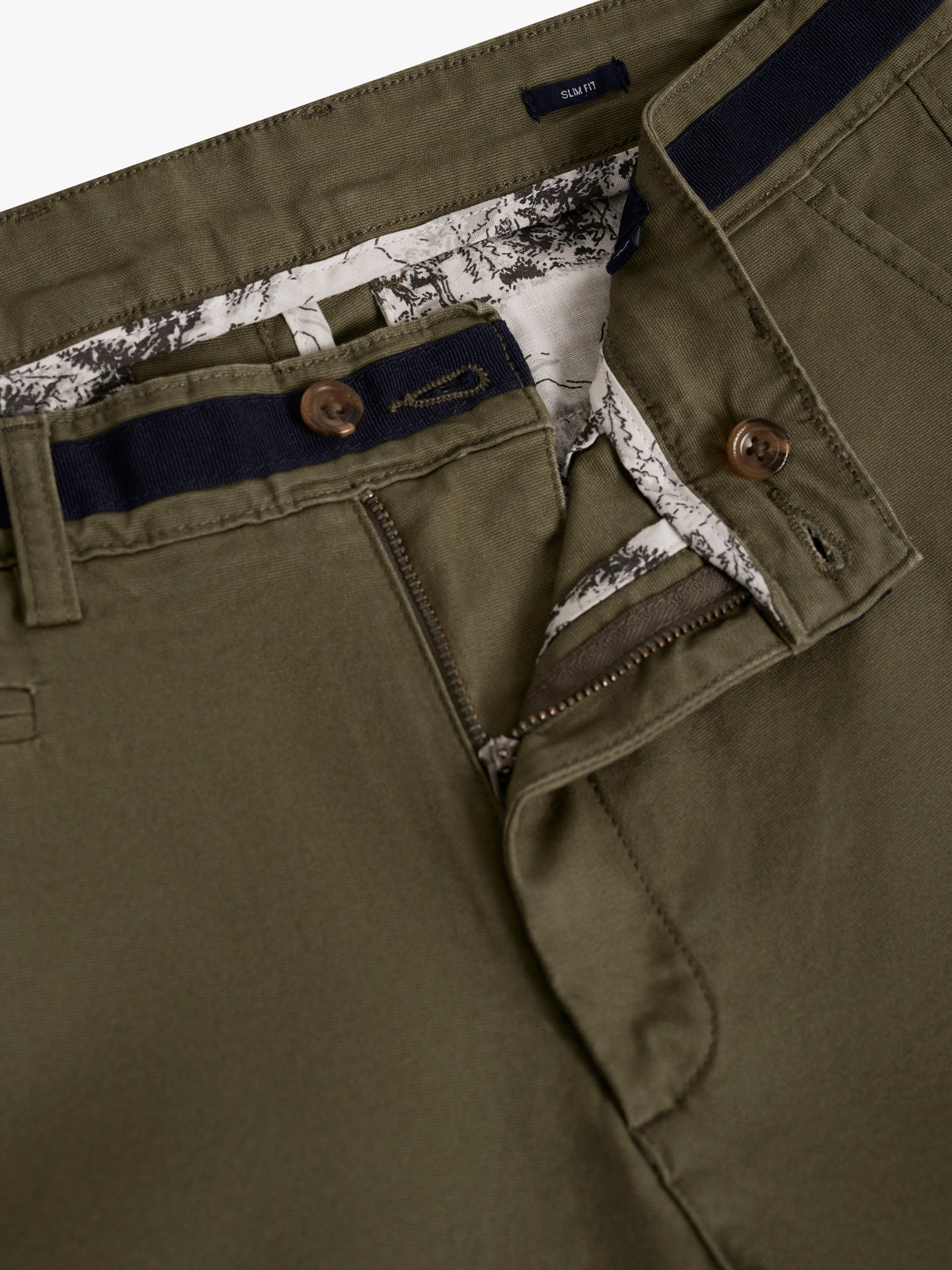 GREEN STRUCTURED TROUSERS SLIM FIT MR. BLUE