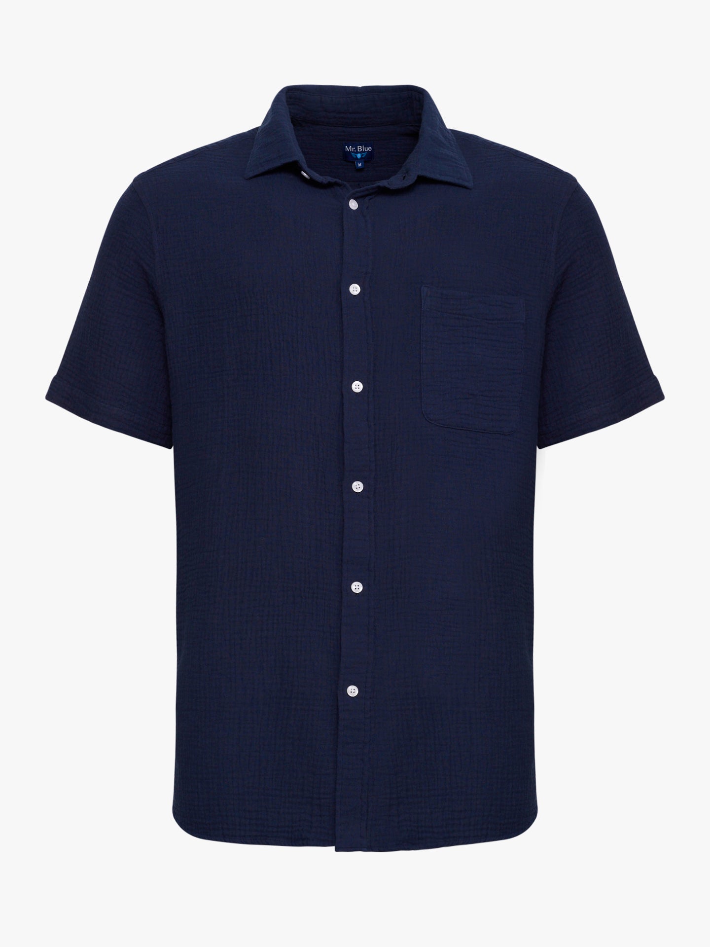 AZUL MANGA CORTA REGULAR FIT MR. AZUL