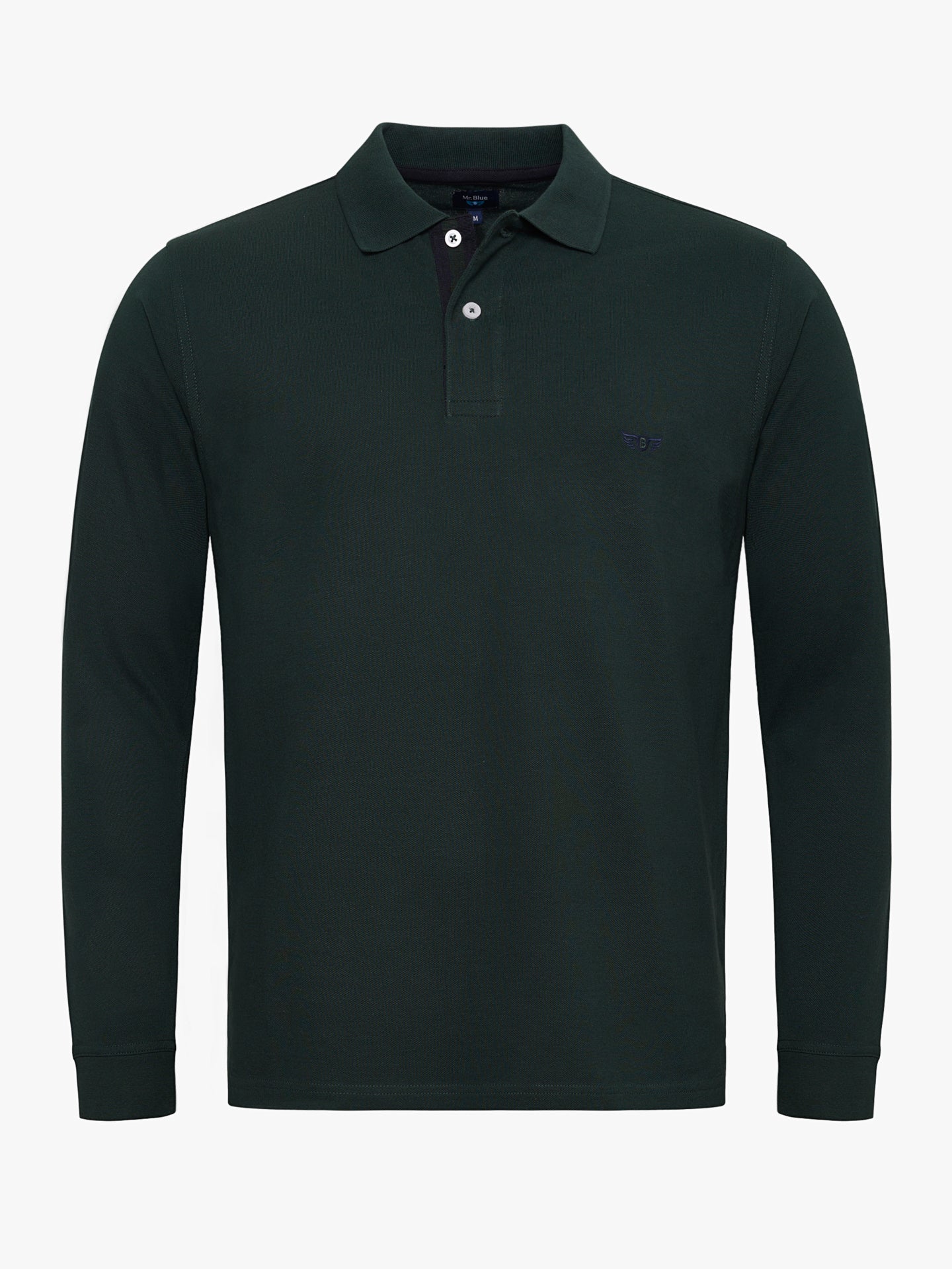 GREEN POLO LONG SLEEVE REGULAR FIT MR. BLUE