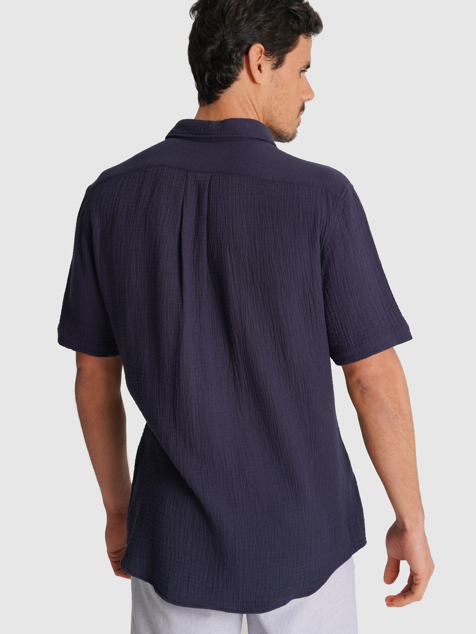 AZUL MANGA CORTA REGULAR FIT MR. AZUL