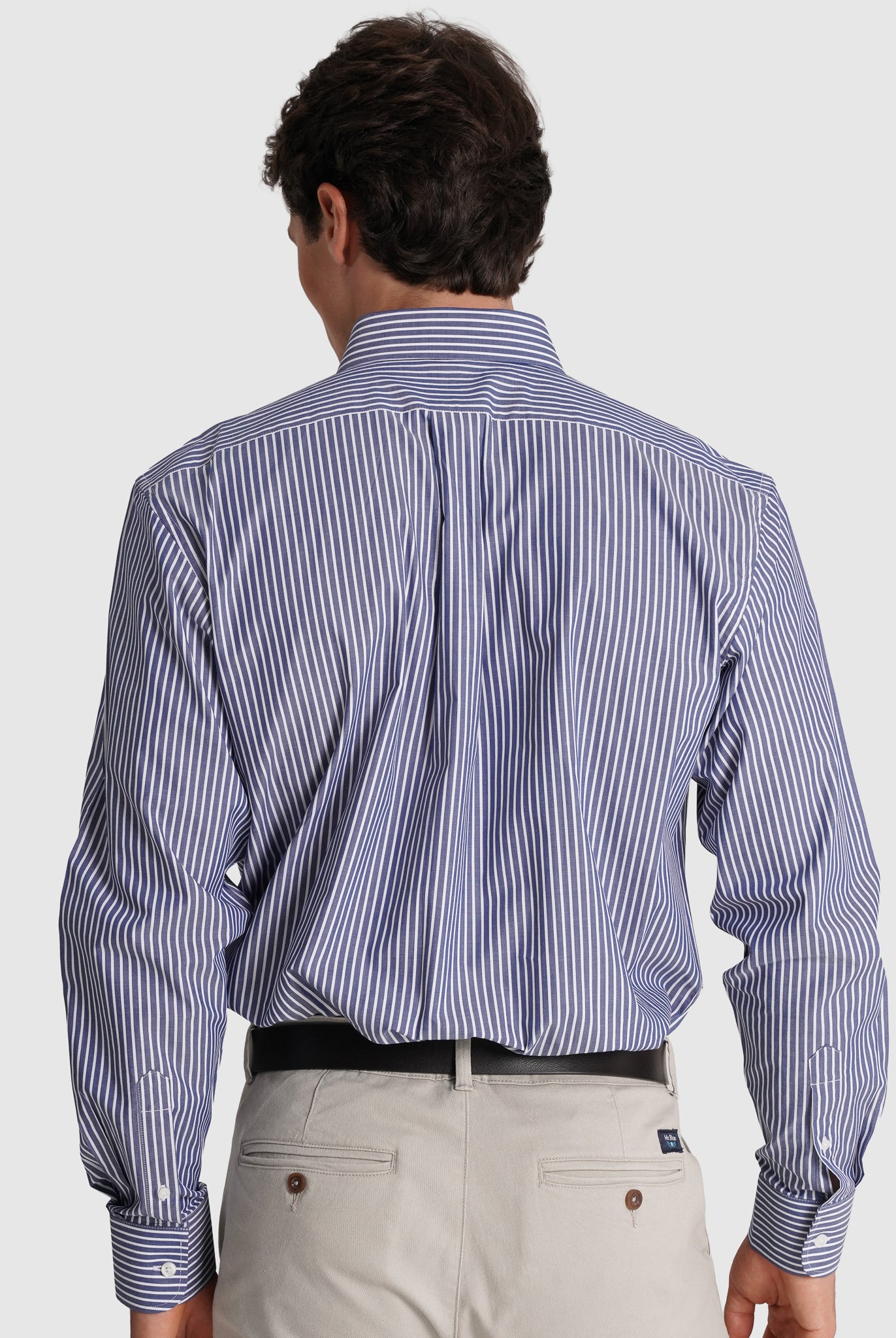 Camisa Algodão Azul Manga Comprida Regular Fit Mr. Blue