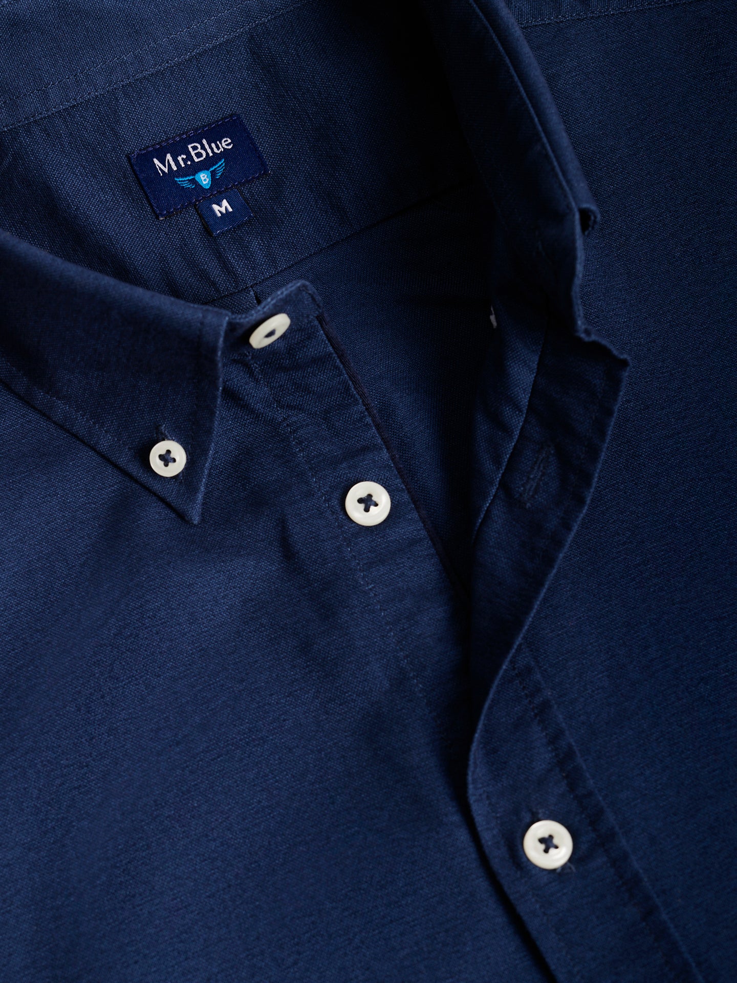BLUE REGULAR FIT MR SHIRT. BLUE