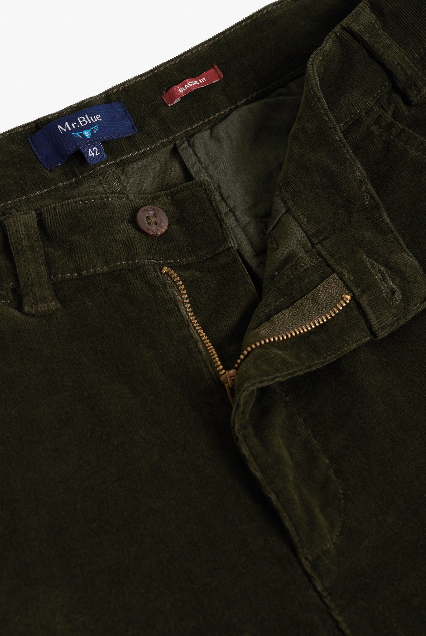 Calça Algodão Verdes Regular Fit Mr. Blue