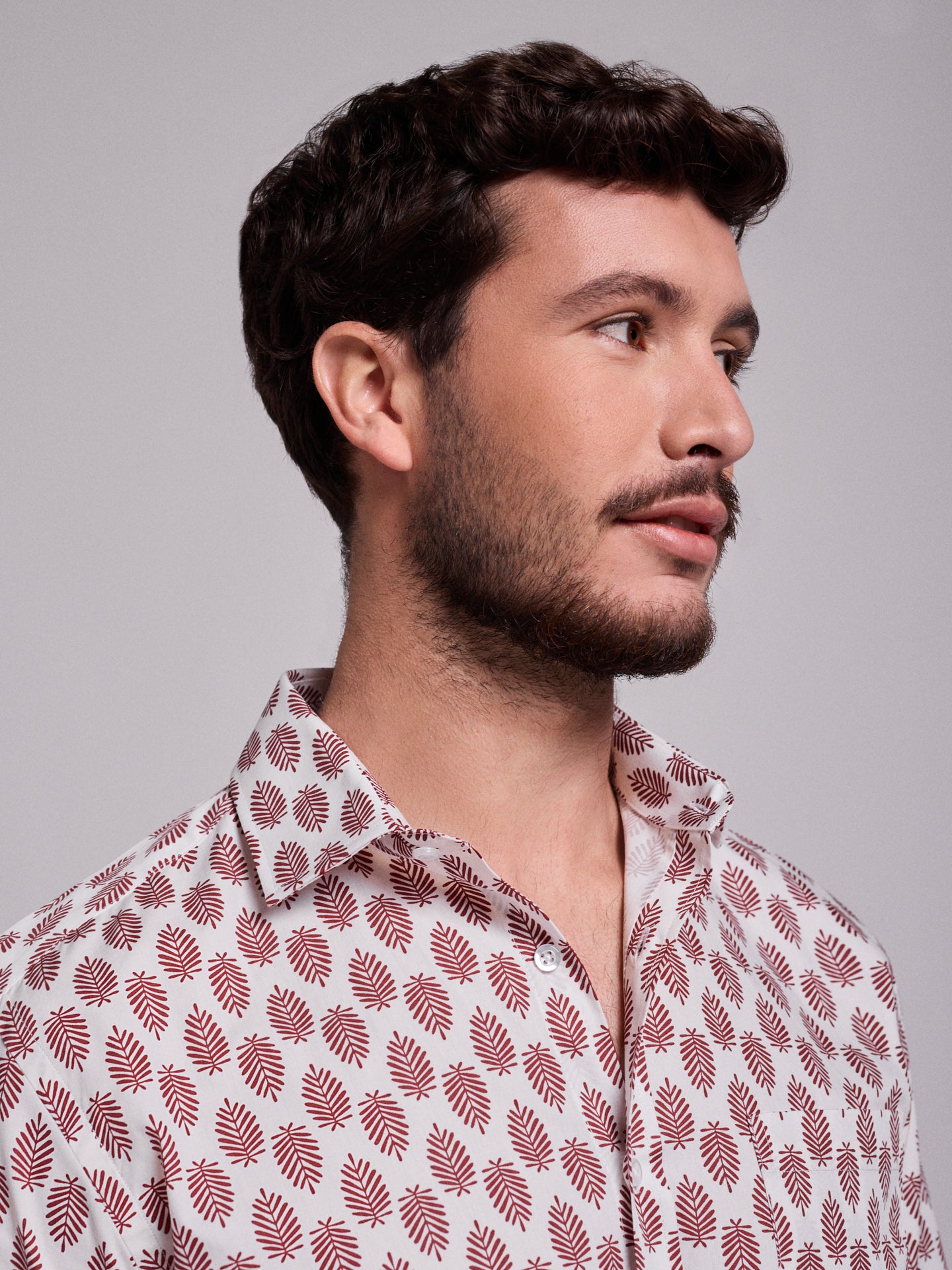 CAMISA ALGODÃO VERMELHA MANGA CURTA REGULAR FIT MR. BLUE