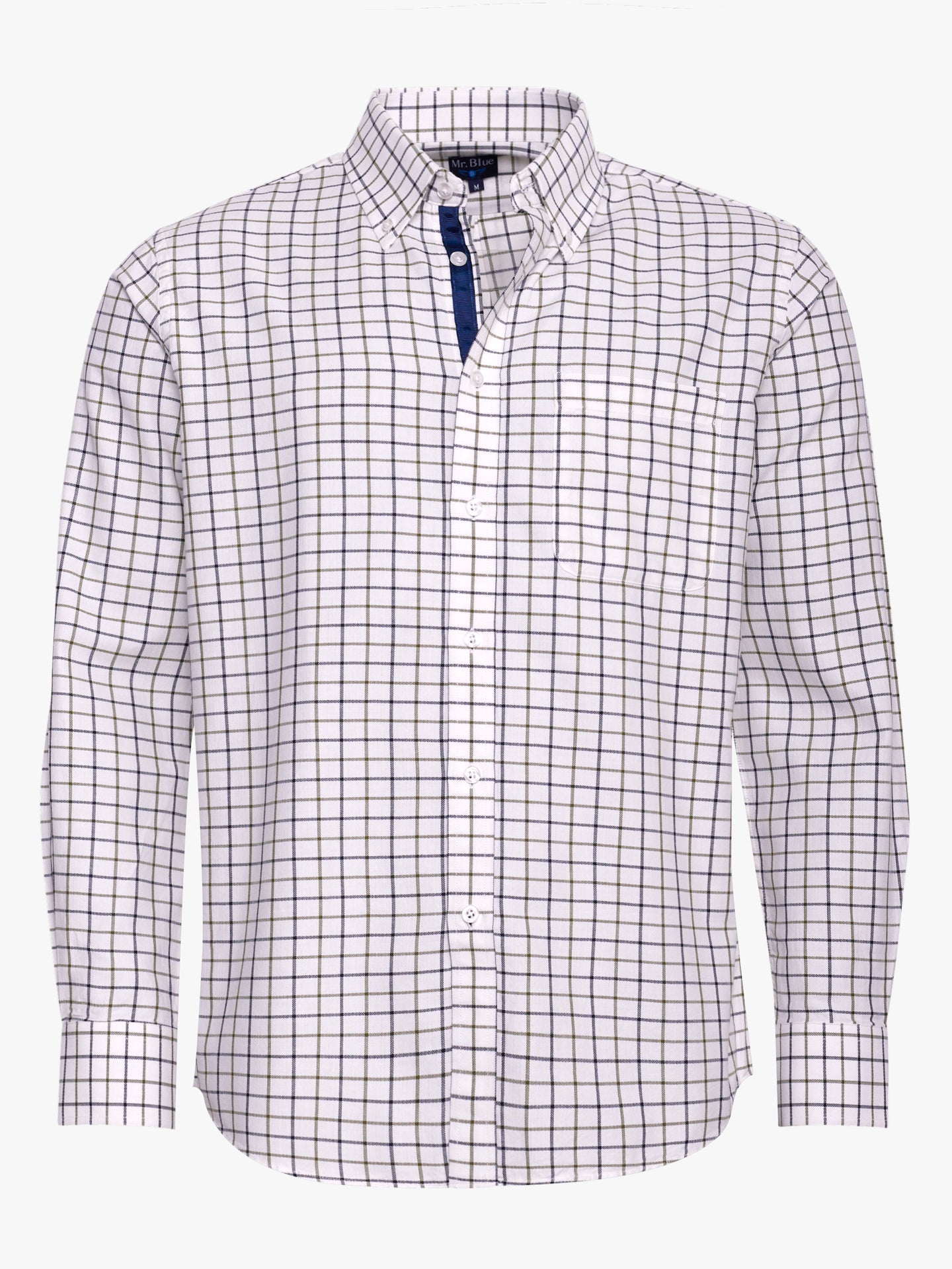 BLUE REGULAR FIT MR SHIRT. BLUE