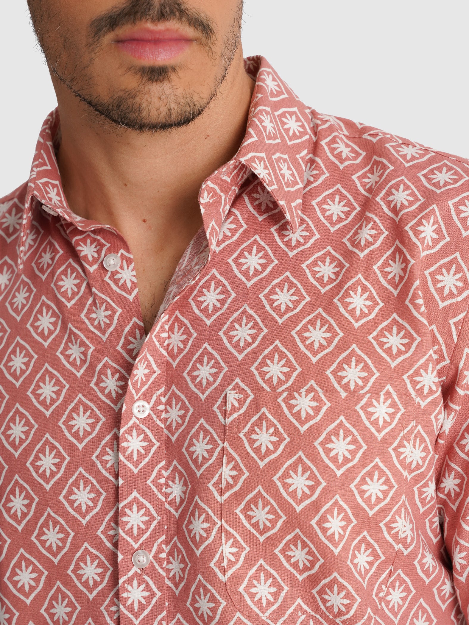 CAMISA NARANJA MANGA CORTA REGULAR FIT MR. AZUL