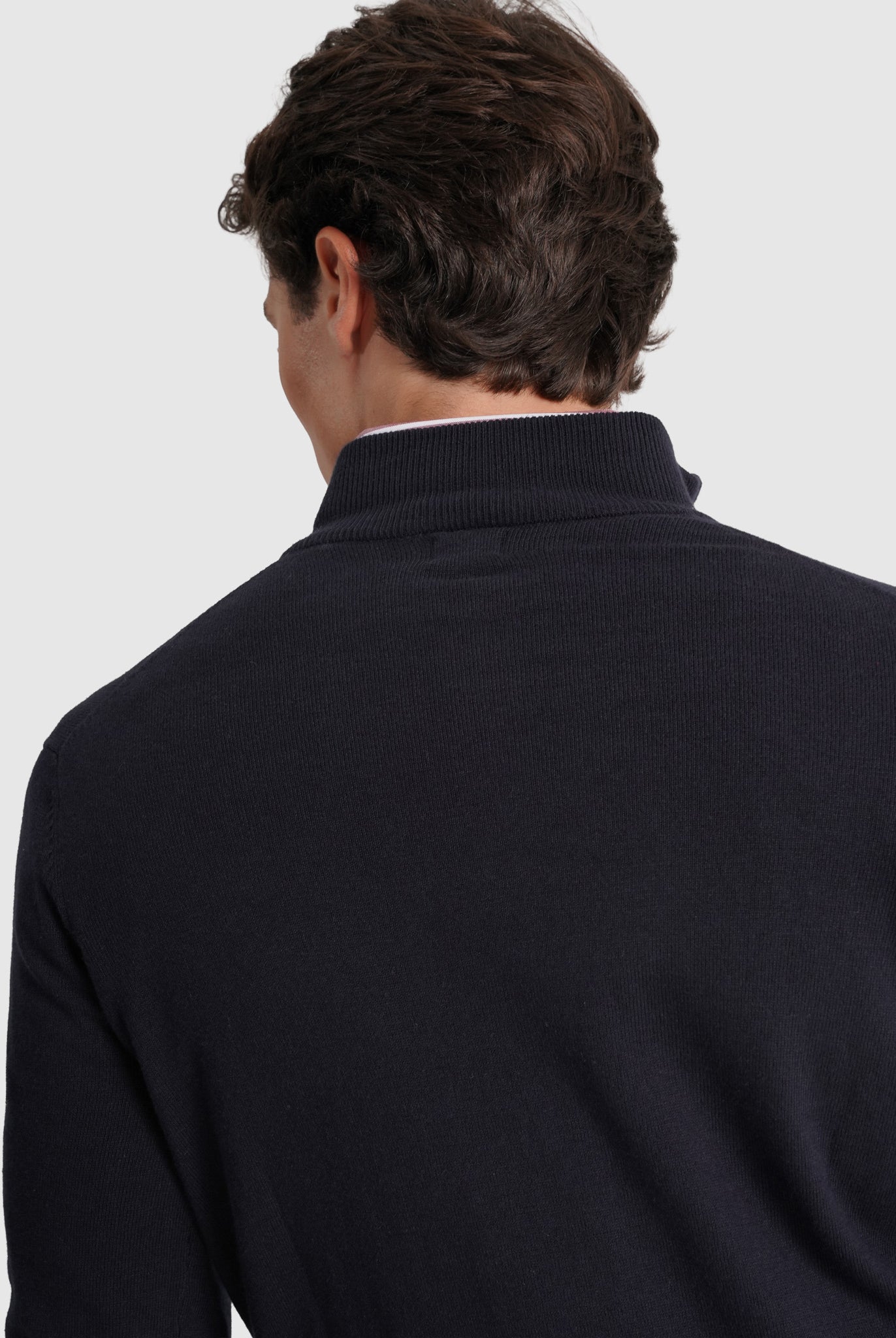 Pullover Caxemira Azul Manga Comprida Regular Fit Mr. Blue