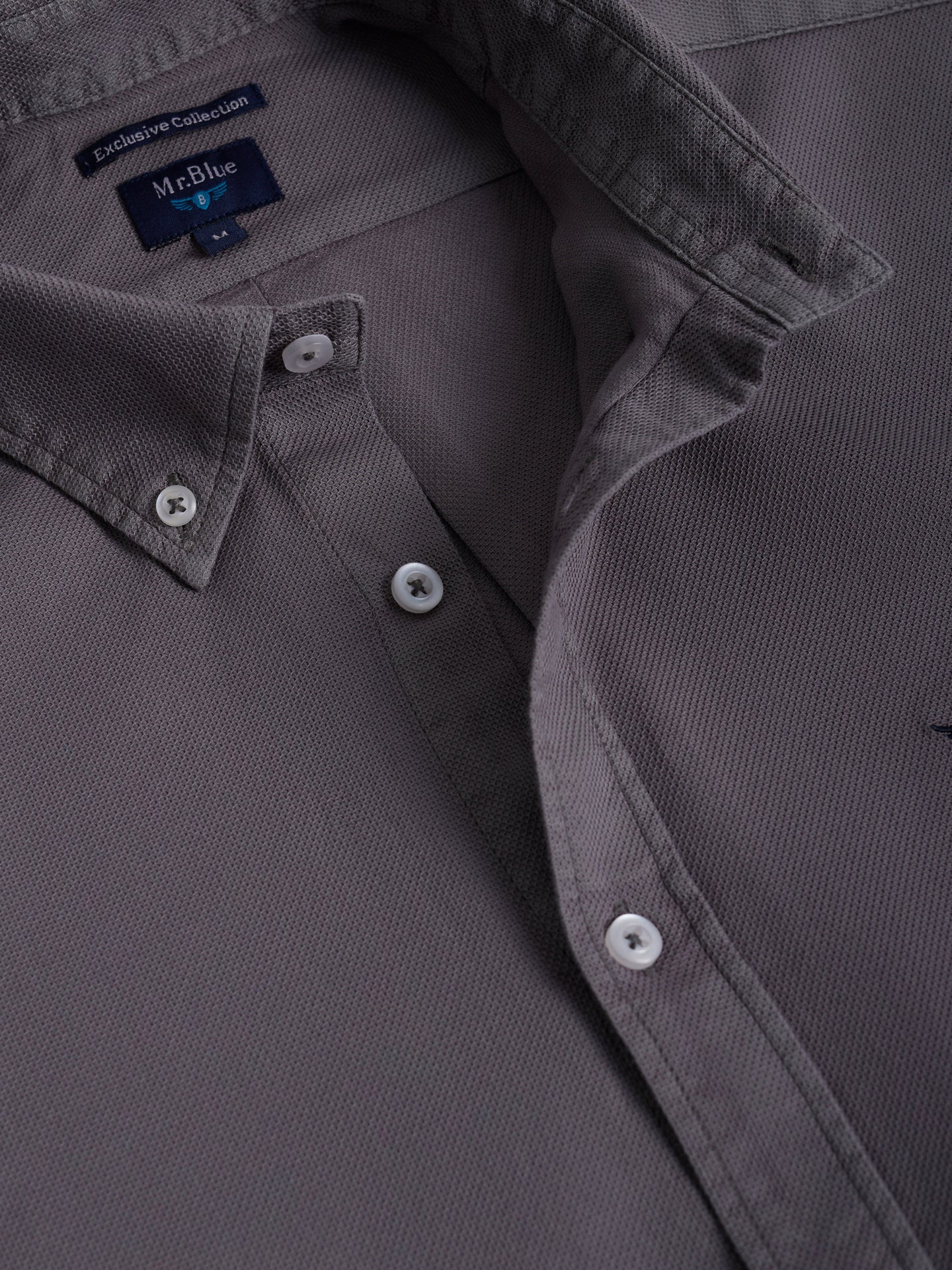 BLUE REGULAR FIT MR SHIRT. BLUE