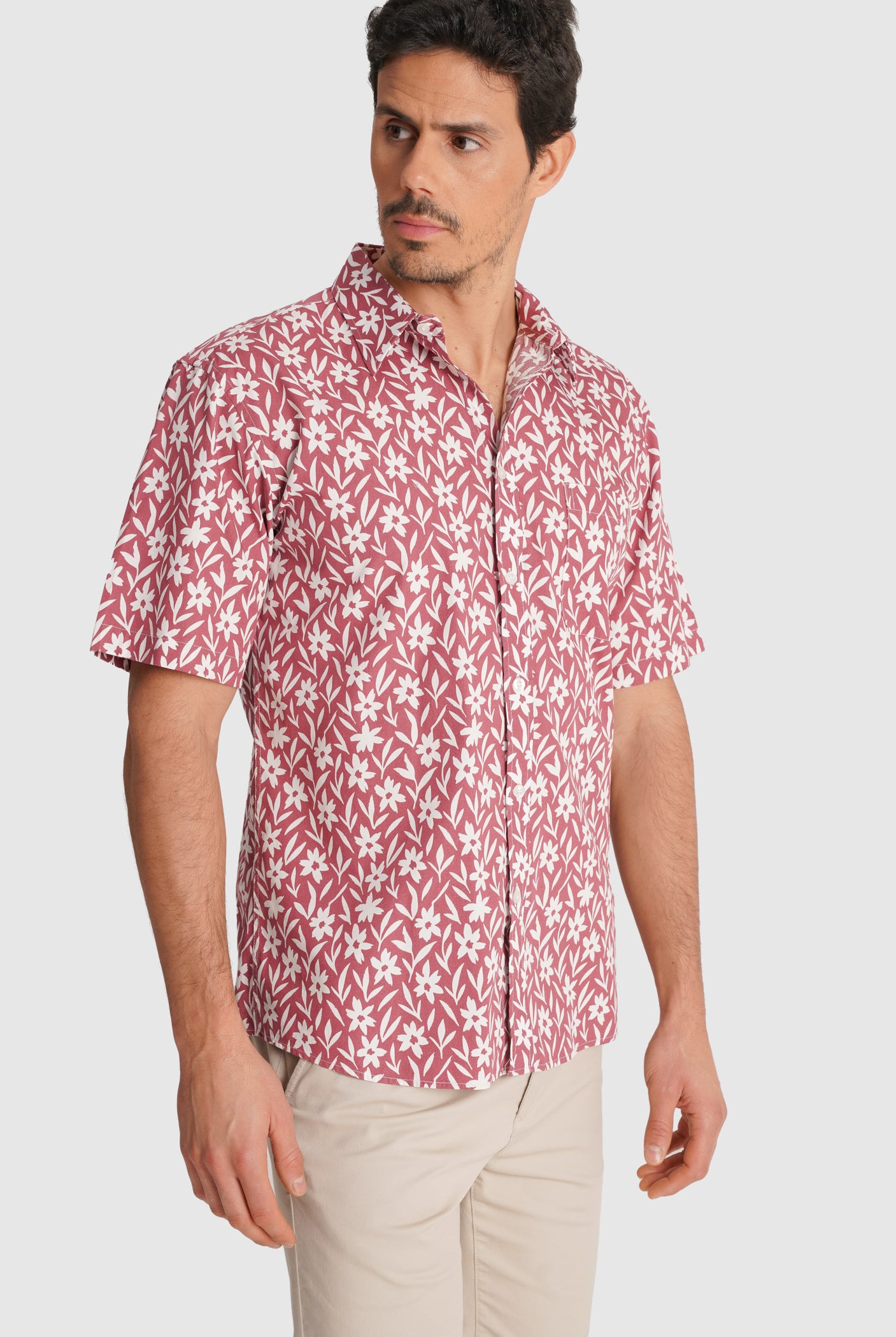 MANGA CORTA REGULAR FIT ROSA MR. AZUL