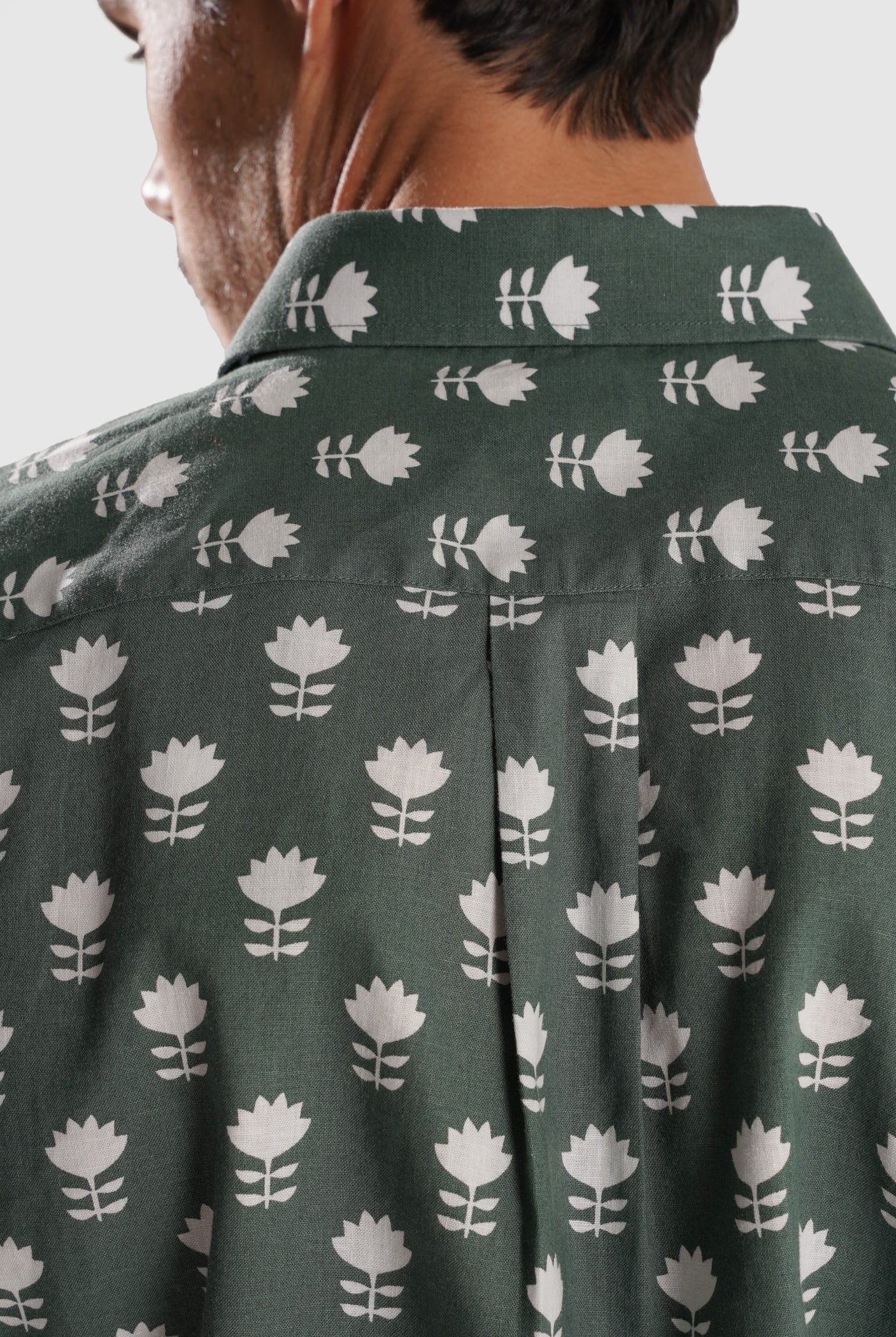 CAMISA VERDE MANGA CORTA REGULAR FIT MR. AZUL