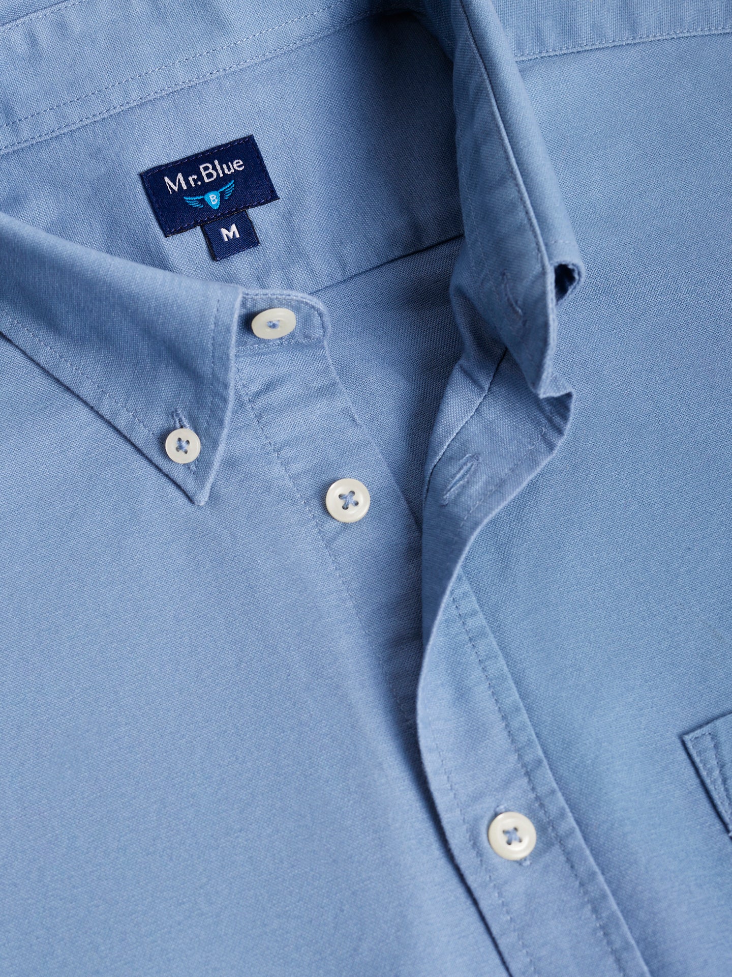 BLUE REGULAR FIT MR SHIRT. BLUE