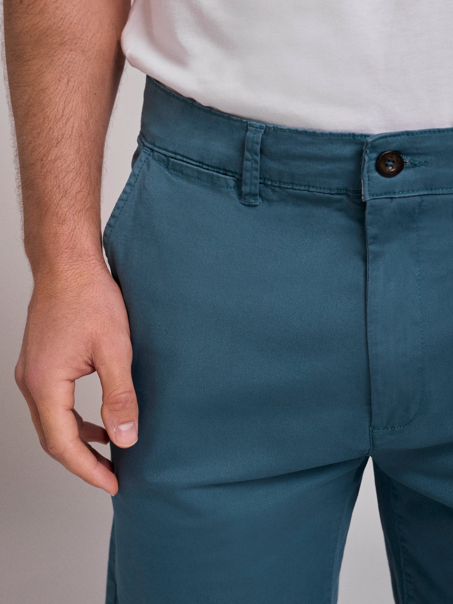 GREEN COTTON BERMUDA REGULAR FIT MR. BLUE
