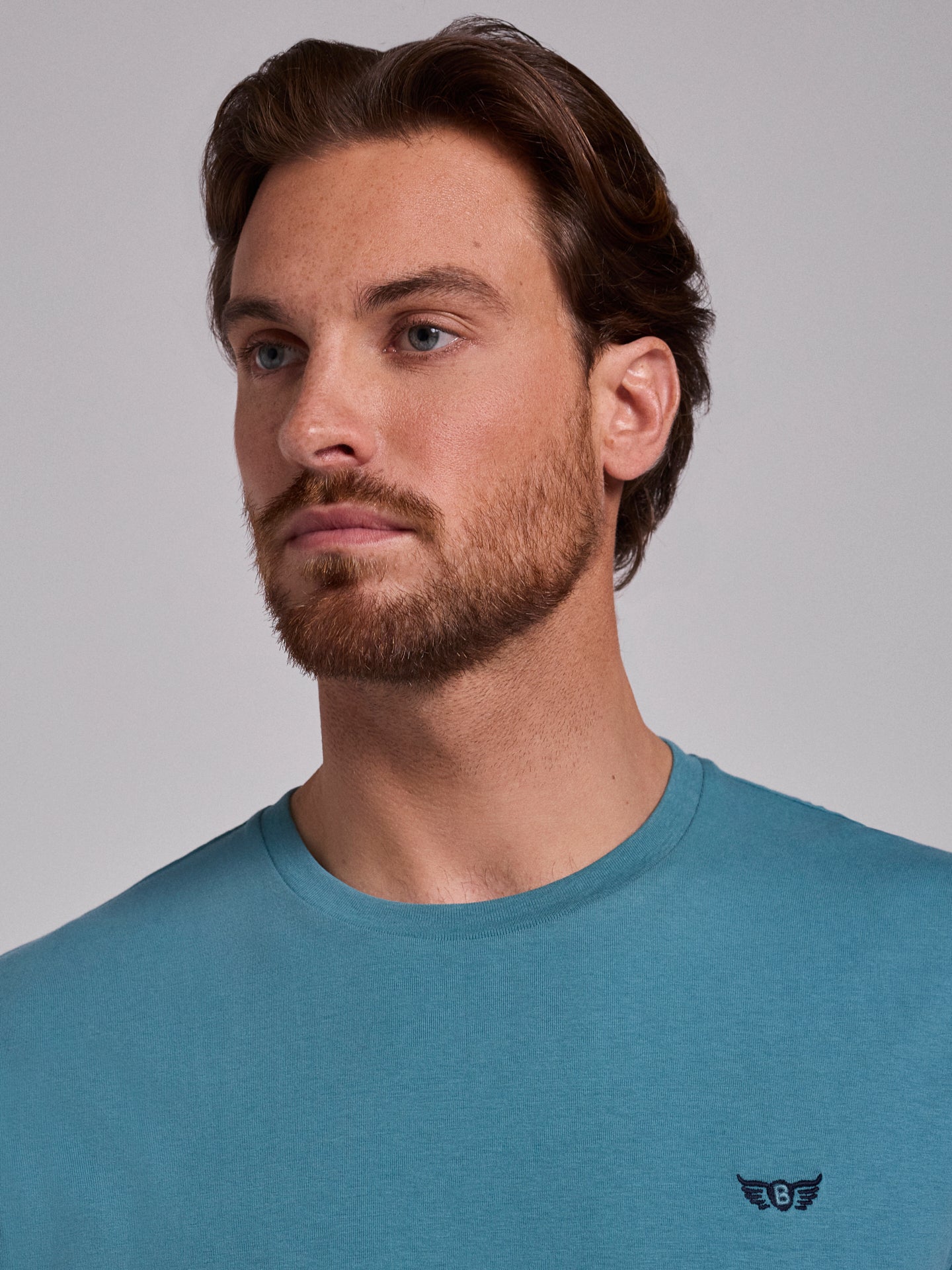 GREEN COTTON T-SHIRT SHORT SLEEVE REGULAR FIT MR. BLUE