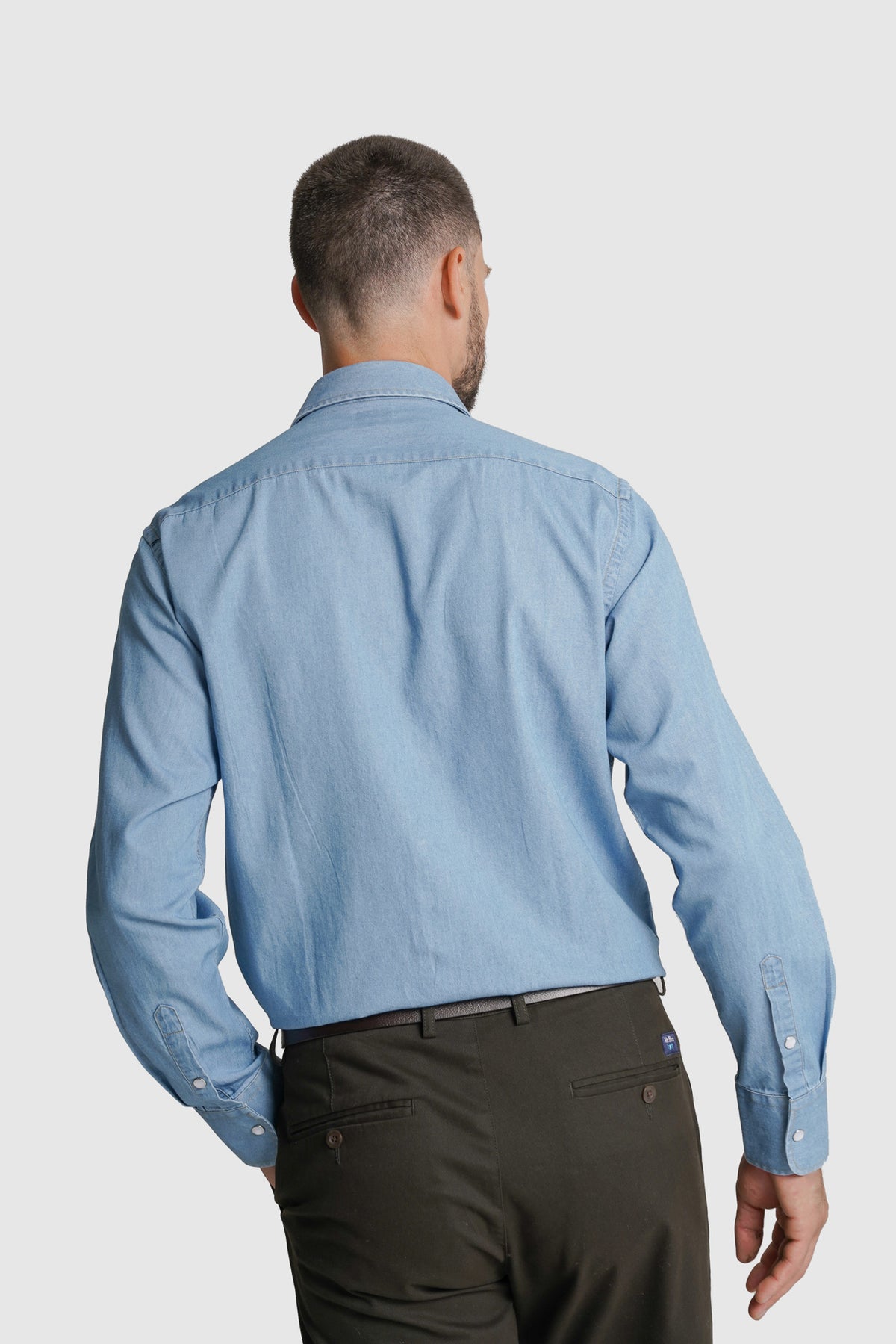 CAMISA GANGA REGULAR FIT AZUL LISA MR. BLUE