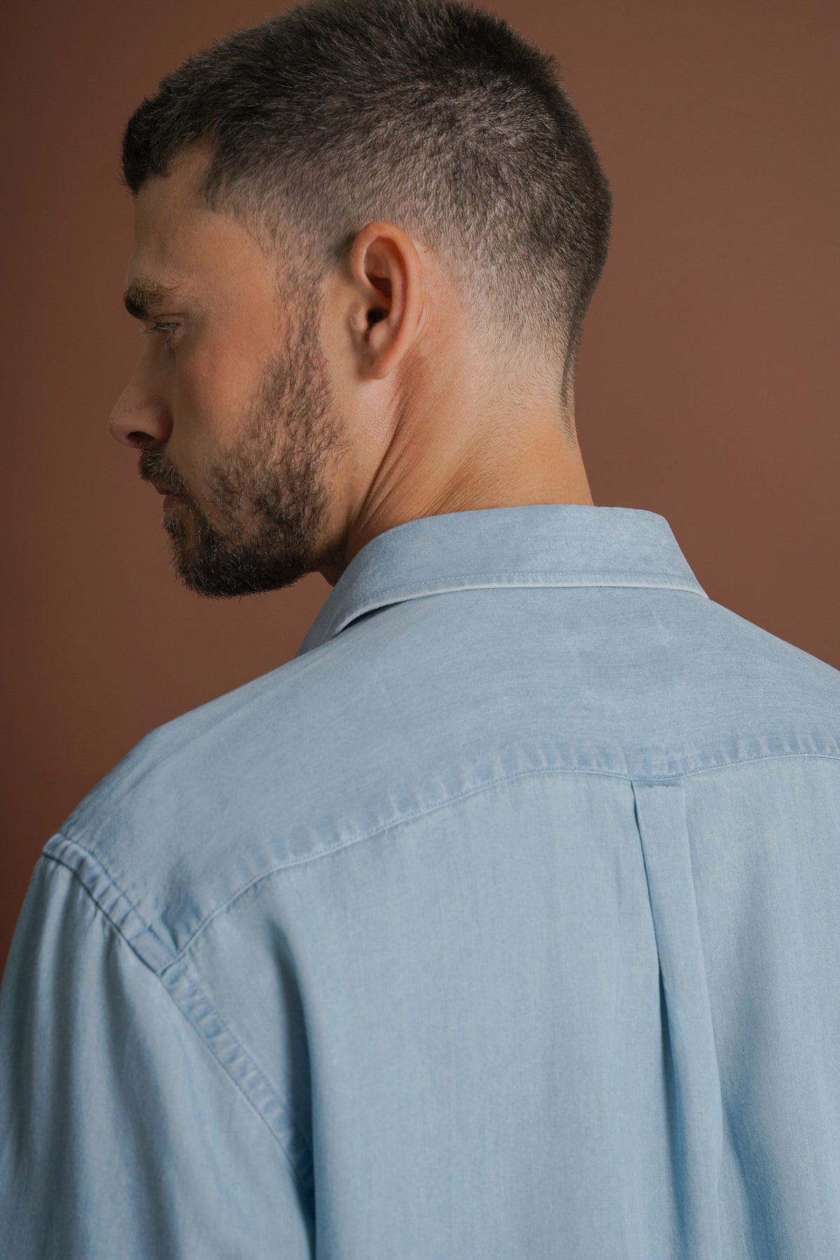 CAMISA GANGA TAILORED FIT AZUL LISA MARK BELLUCCI
