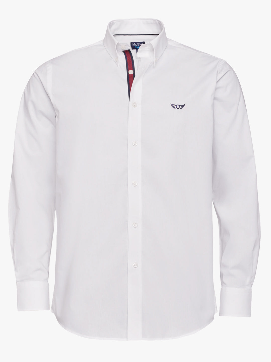 Regular Fit White Poplin Shirt Mr. Blue