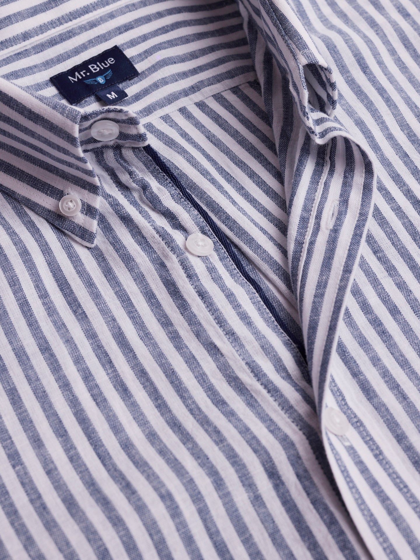 Regular Fit Blue Linen Shirt Mr. Blue