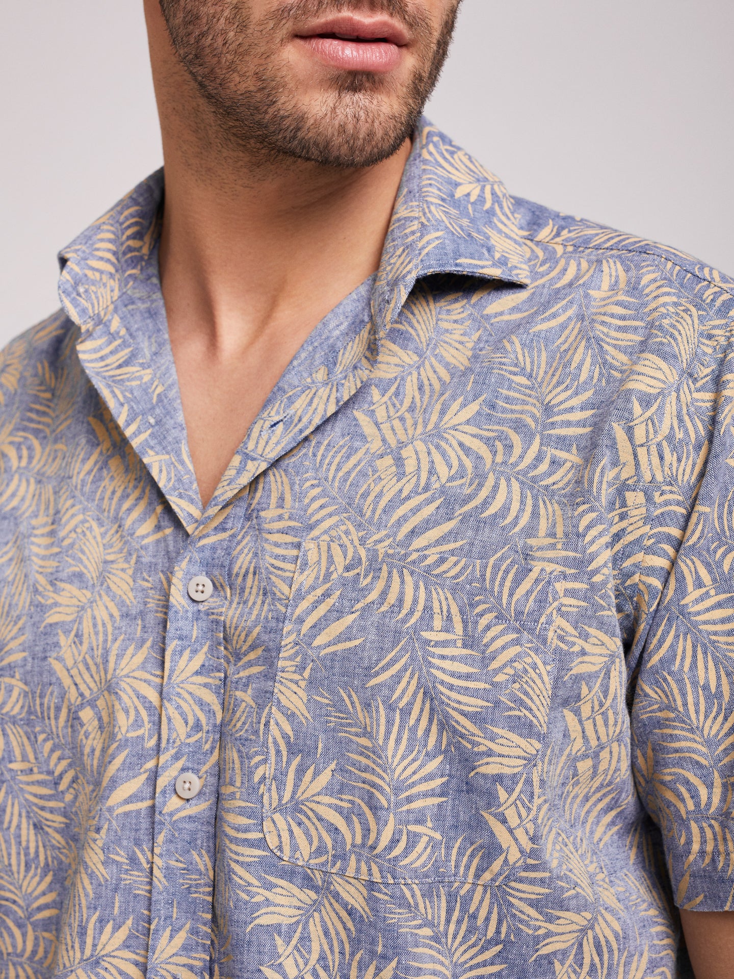 Regular Fit Blue Linen Shirt Mr. Blue