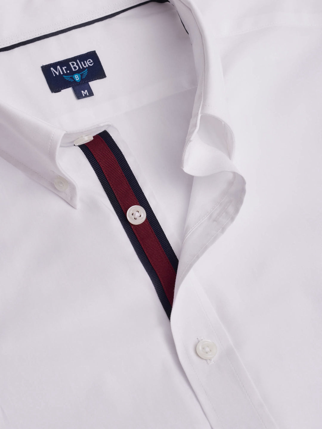 Regular Fit White Poplin Shirt Mr. Blue
