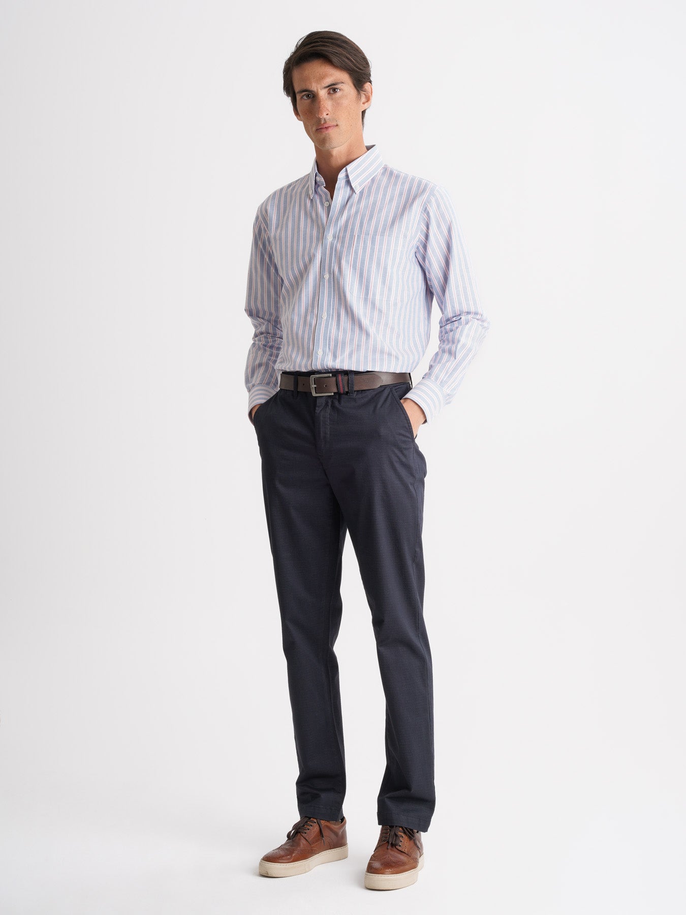 Mr. Blue Regular Fit Oxford Blue Shirt