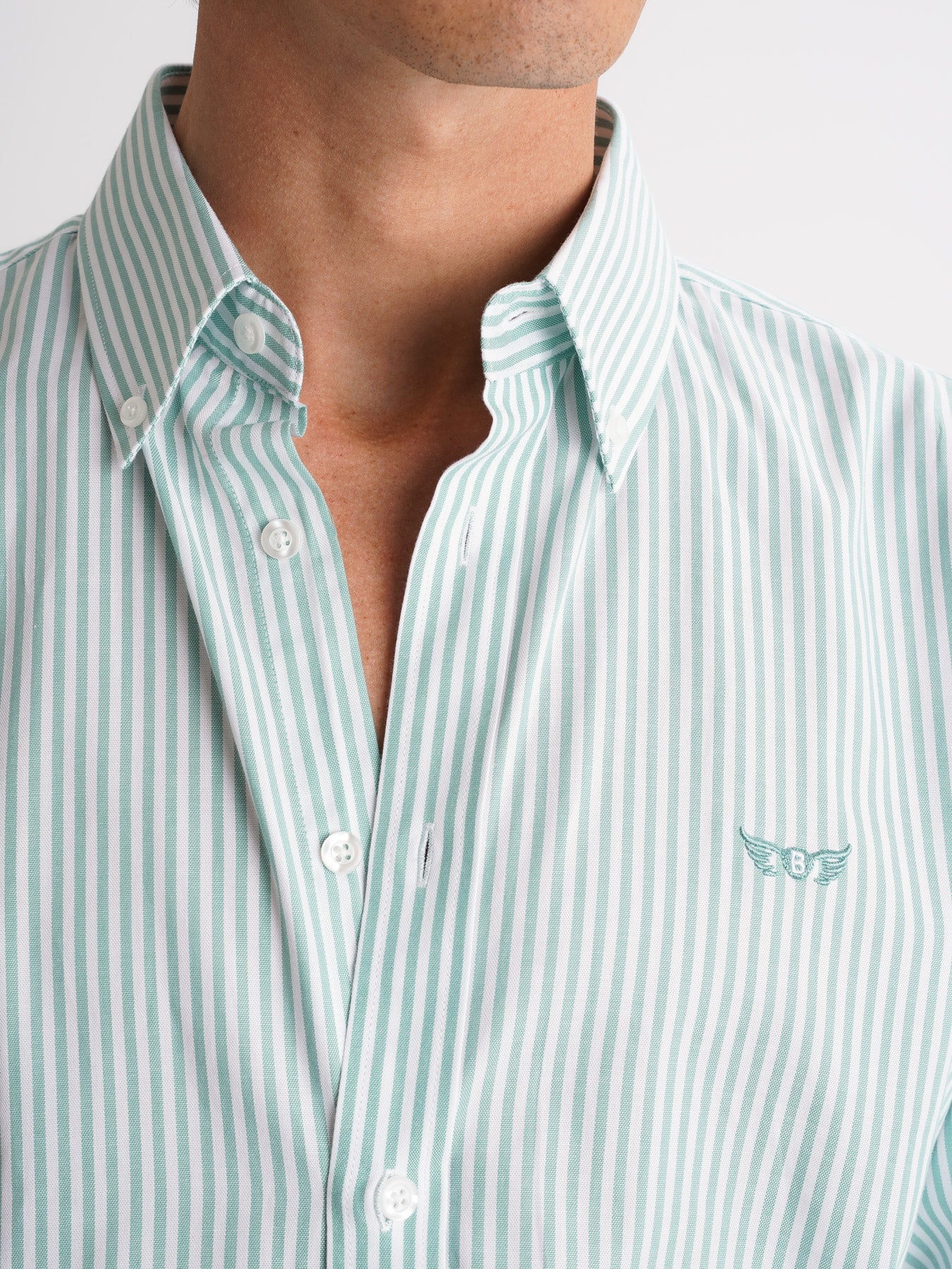 Regular Fit Oxford Green Mr. Blue Shirt