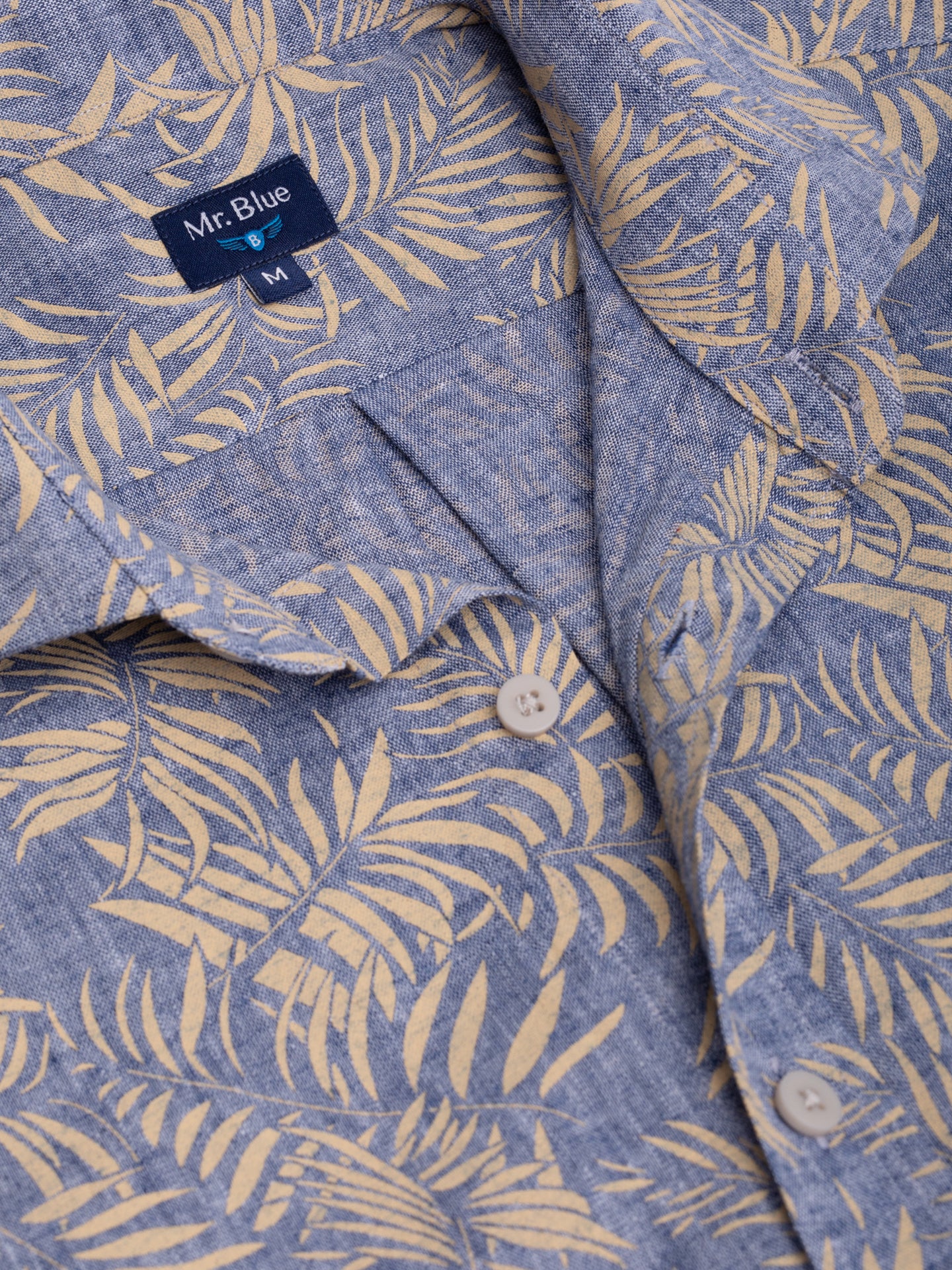 Regular Fit Blue Linen Shirt Mr. Blue