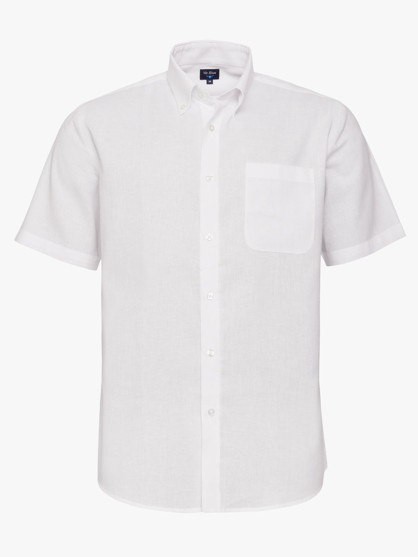 Regular Fit White Linen Shirt Mr. Blue