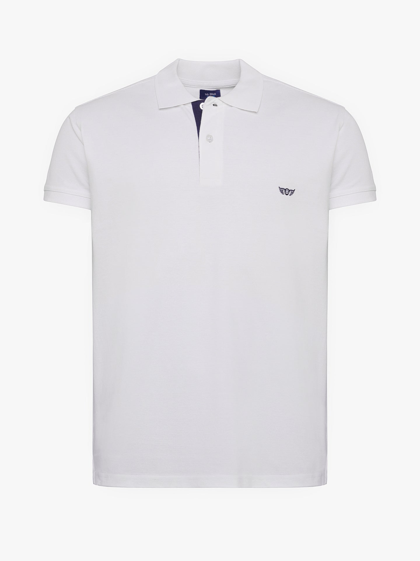 Mr. Blue Regular Fit White Piquet Polo