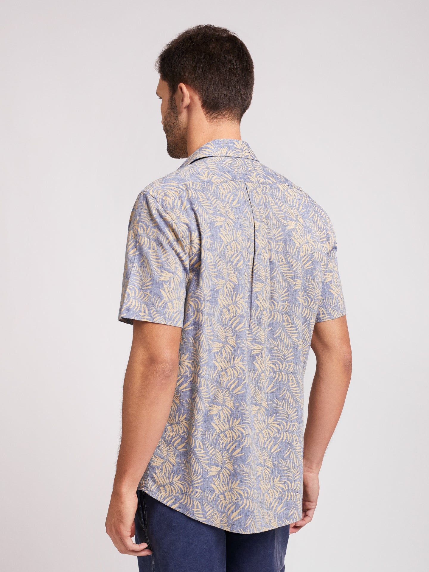 Regular Fit Blue Linen Shirt Mr. Blue