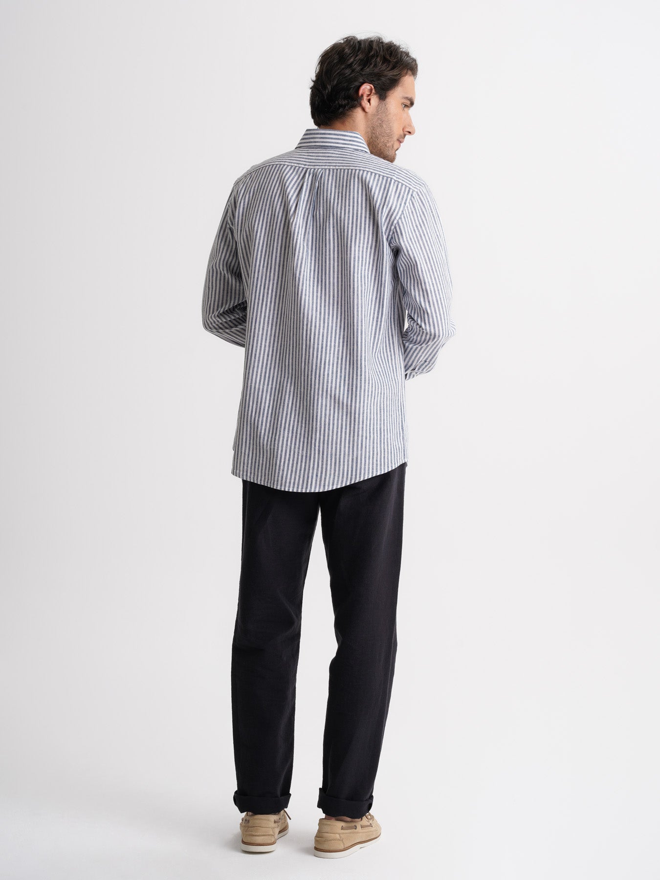 Regular Fit Blue Linen Shirt Mr. Blue