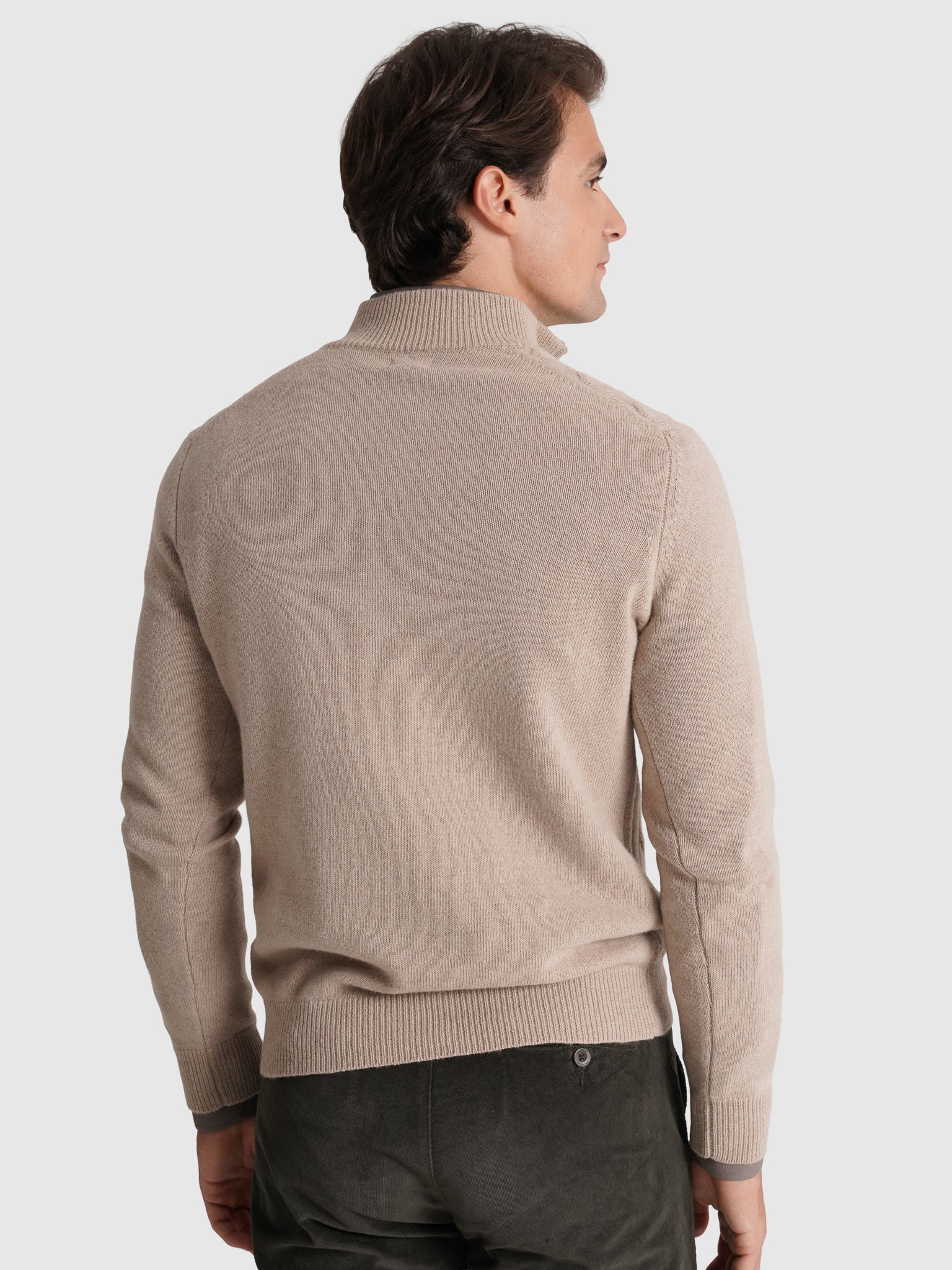 JERSEY DE LANA BEIGE MANGA LARGA REGULAR FIT MR. AZUL