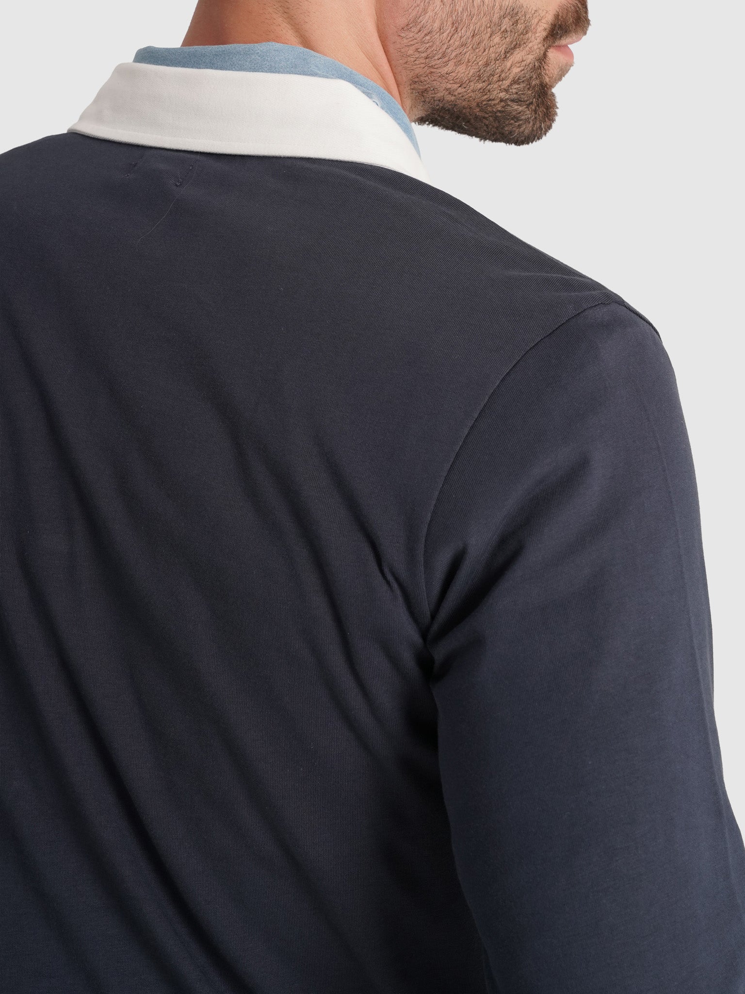 RUGBY ALGODÓN AZUL MANGA LARGA REGULAR FIT MR. AZUL