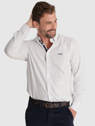 WHITE COTTON SHIRT LONG SLEEVE REGULAR FIT MR. BLUE