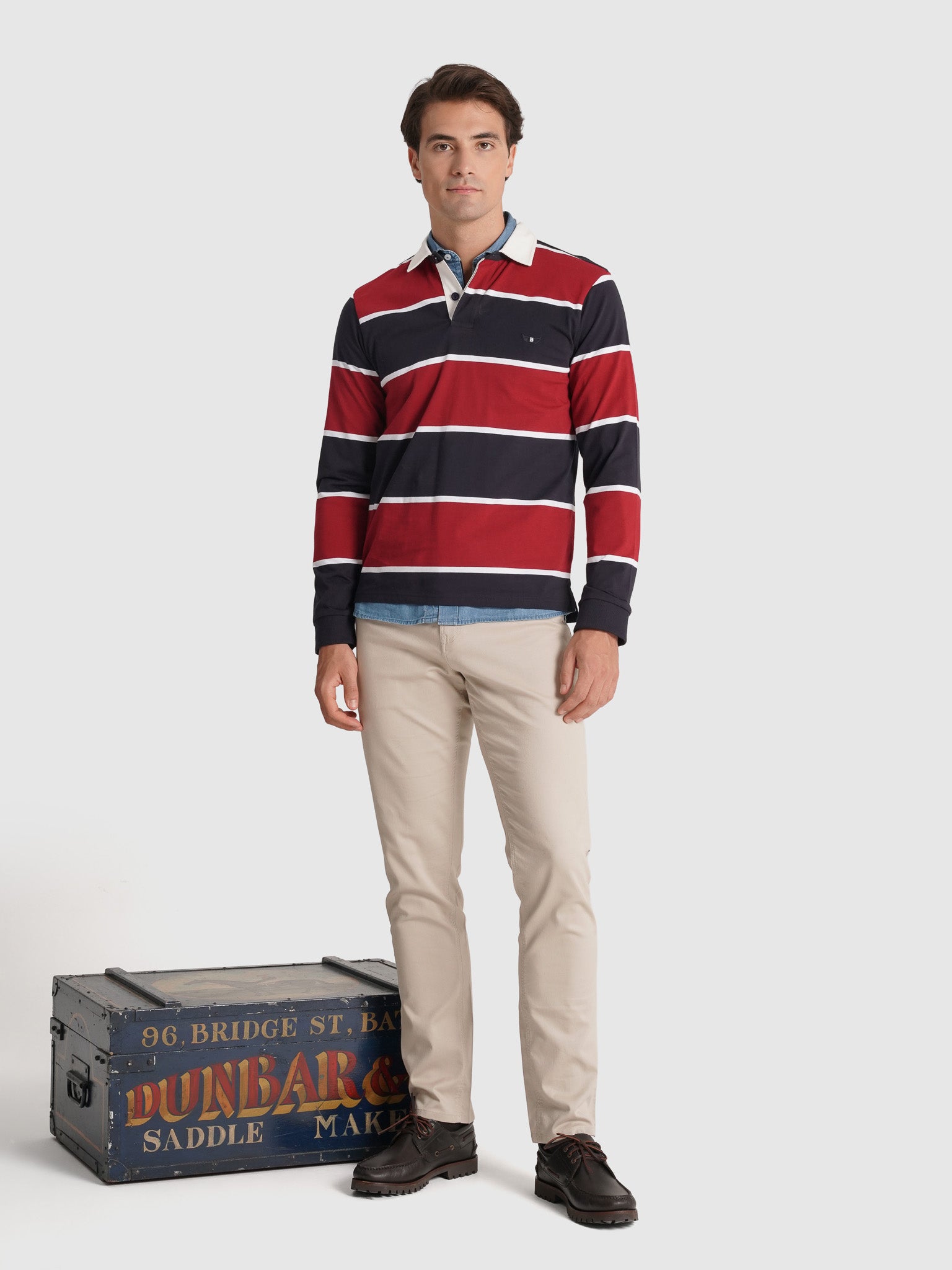 RUGBY BLUE COTTON LONG SLEEVE REGULAR FIT MR. BLUE