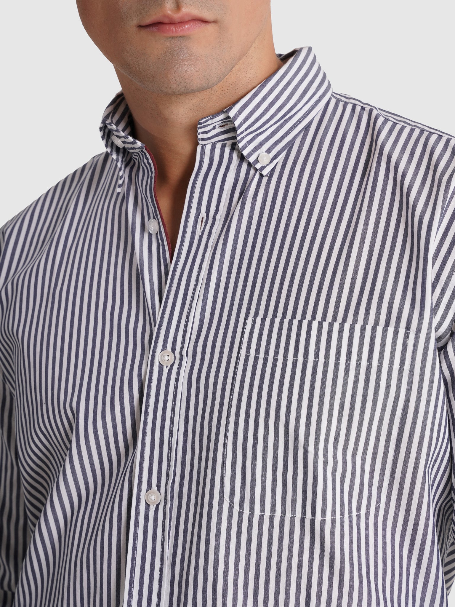 CAMISA ALGODÓN AZUL MANGA LARGA REGULAR FIT MR. AZUL