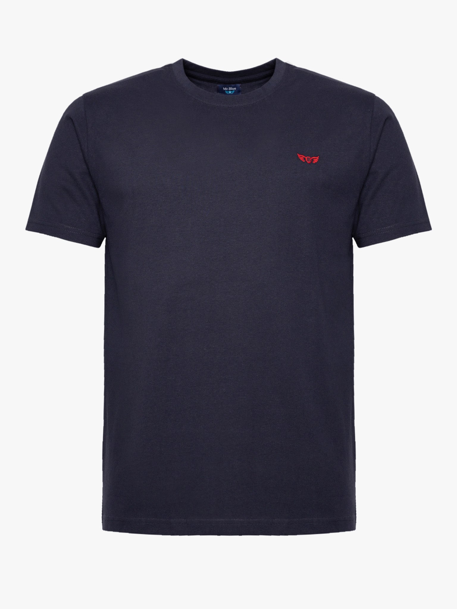 BLUE COTTON T-SHIRT SHORT SLEEVE REGULAR FIT MR. BLUE