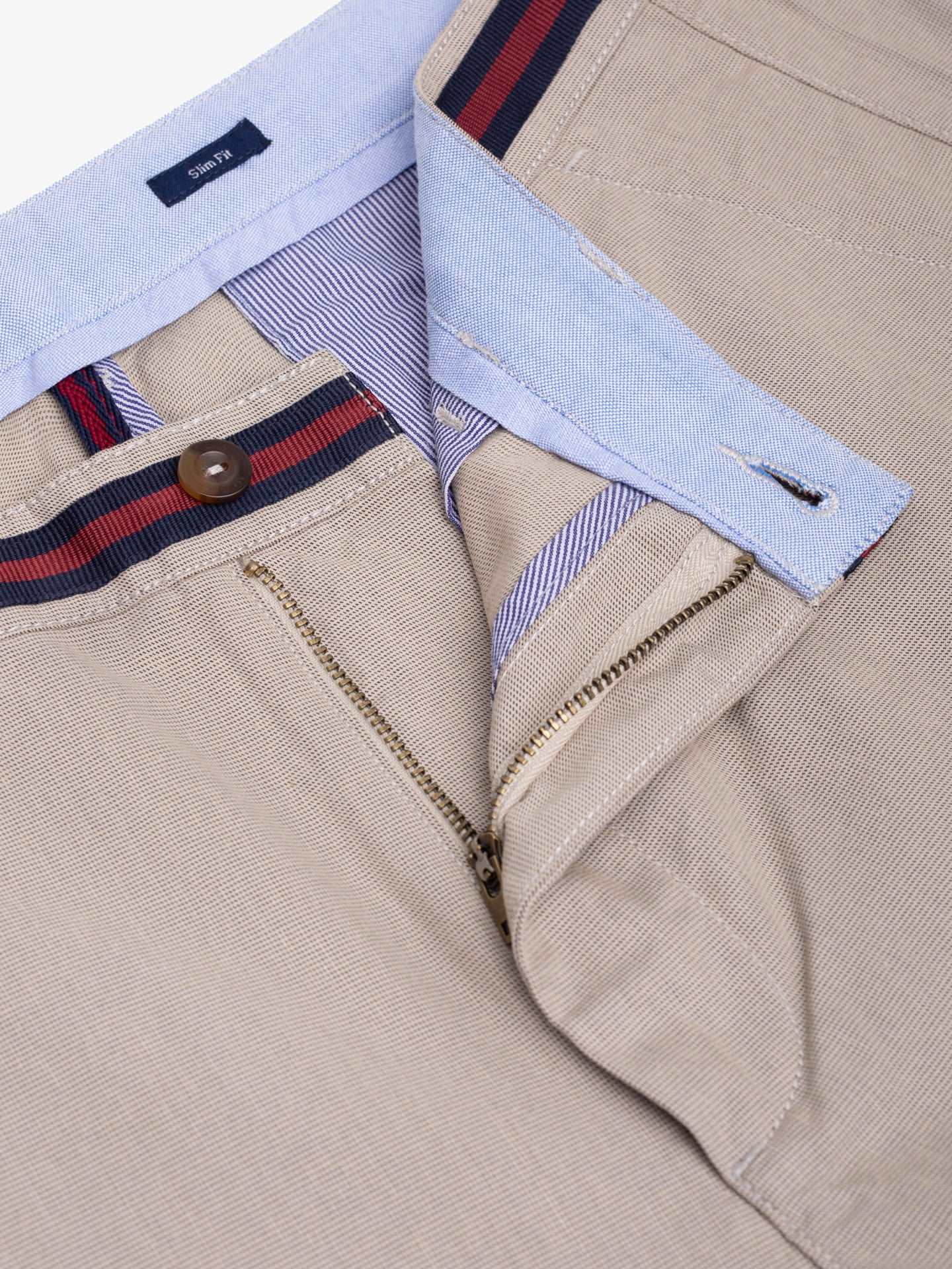 Calças Chino Bege slim fit