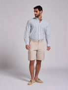 BEIGE COTTON BERMUDA REGULAR FIT MR. BLUE