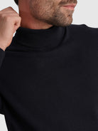 BLUE CASHMERE PULLOVER WITH REGULAR FIT MR ELBOW PADS. BLUE