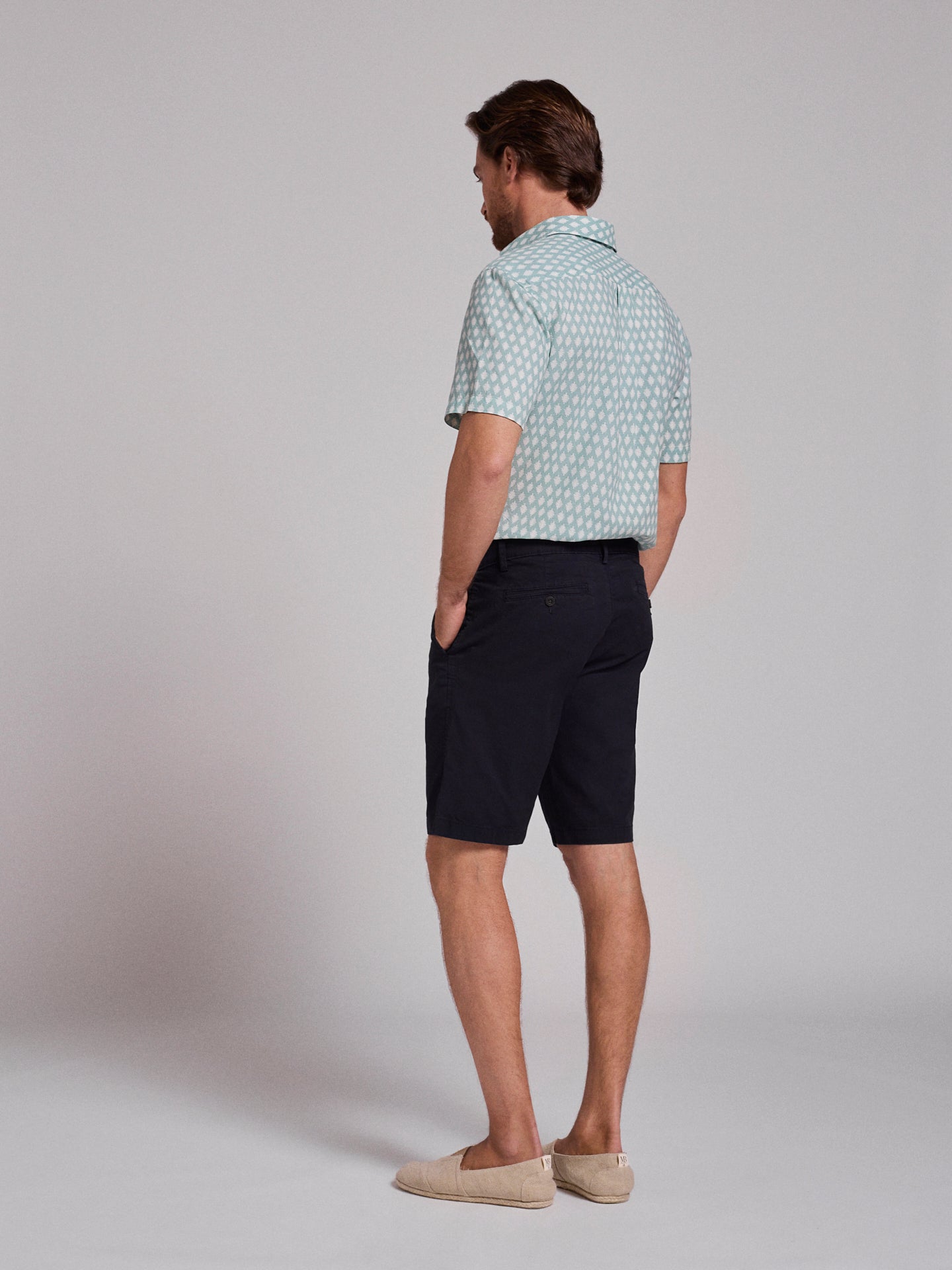 BLUE COTTON BERMUDA REGULAR FIT MR. BLUE